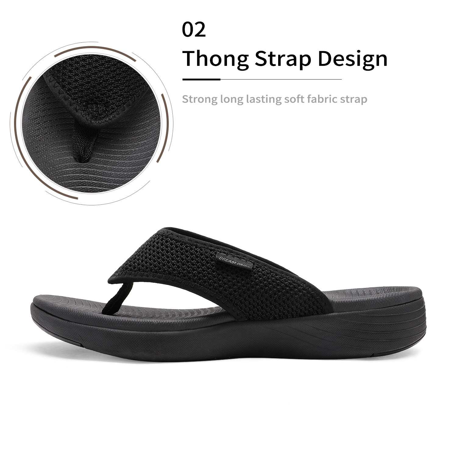 Womens Flip Flops Arch Support Soft Cushion Thong Sandals Summer Beach Slippers