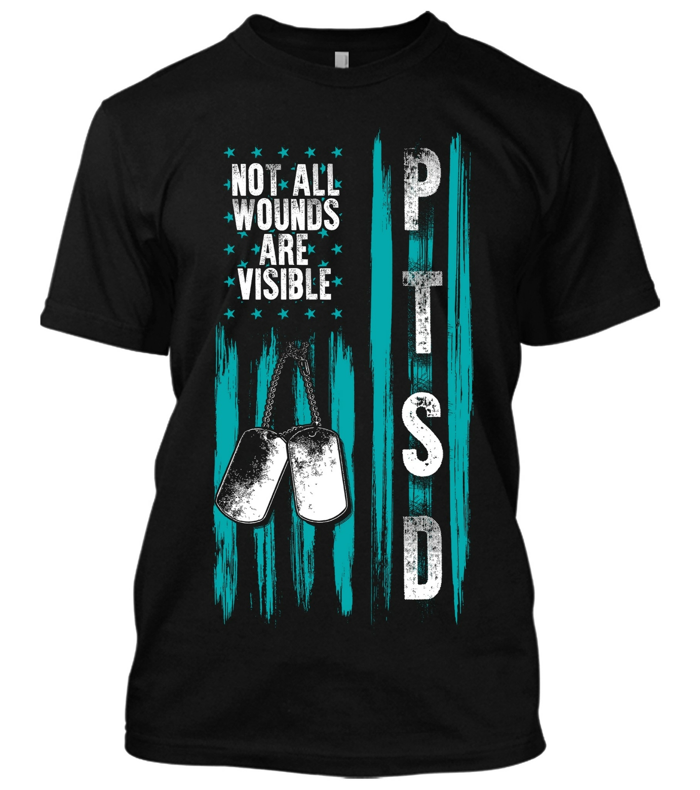 PTSD Not All Wounds Are Visible New Men’s Shirt Veteran Awareness Military Hero