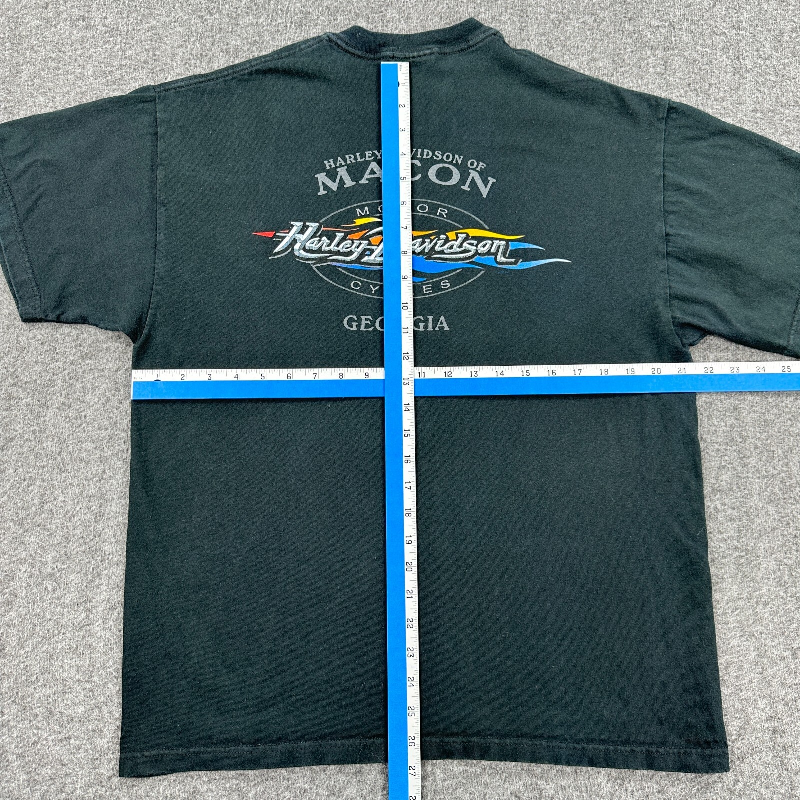 Harley Davidson Shirt Mens XL Black Tribal Macon GA Motorcycle Sword Dagger Tee