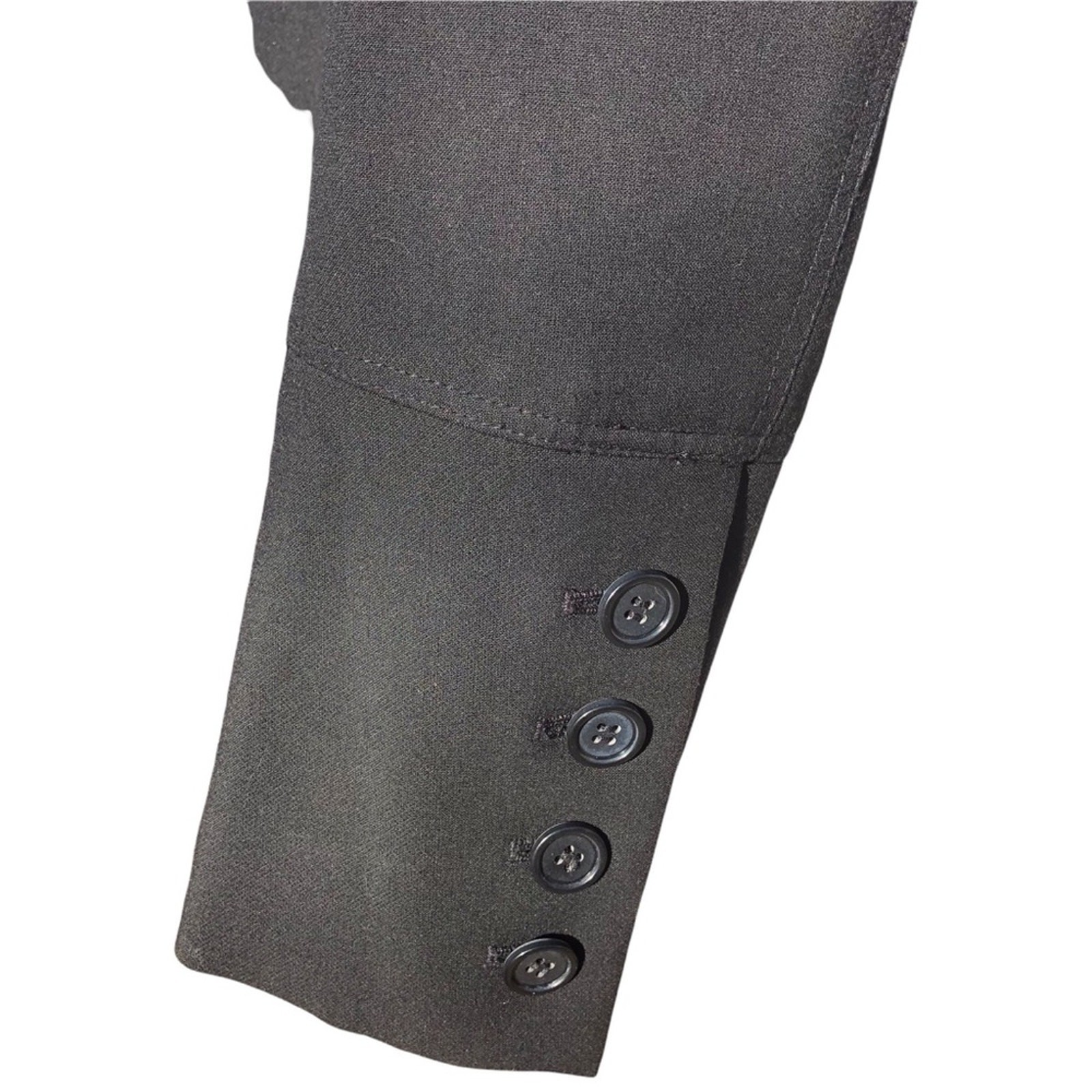 Ann Taylor lined jacket zip & button closure pockets button cuffs size 4