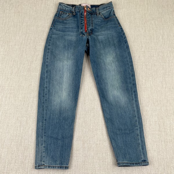 Revice Y2K Heart Patch Denim Jeans Womens 25″ x 24.5″ Made In USA (READ) City