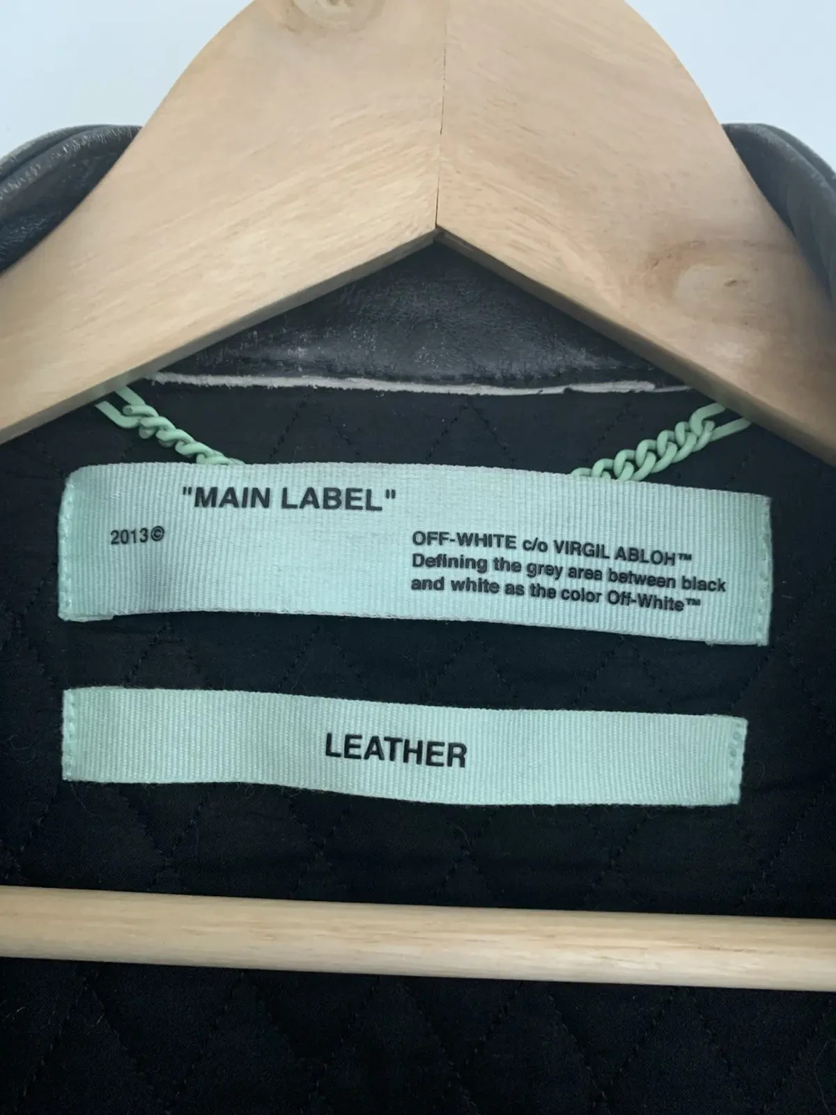Ultra Rare Off-White Virgil Abloh Leather Jacket — 2013 Founding Era