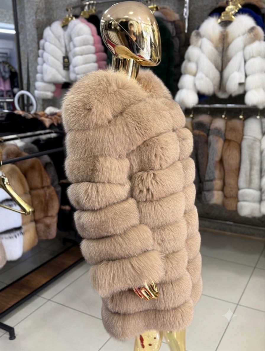 Women’s Luxury Fox Fur Coat Soft Plush Winter Warm Fashion Outerwear