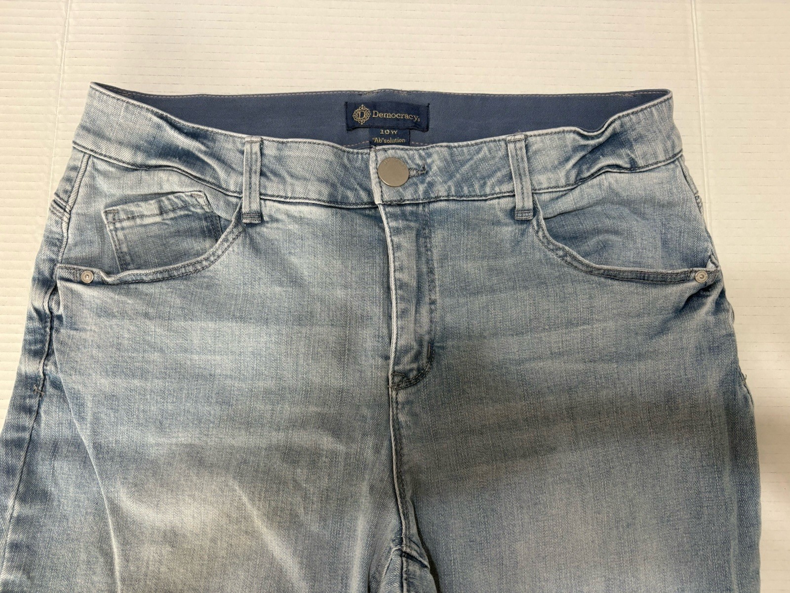 Democracy Womens Size 16W Ab Technology Light Blue Itty Bitty Bootcut Jeans
