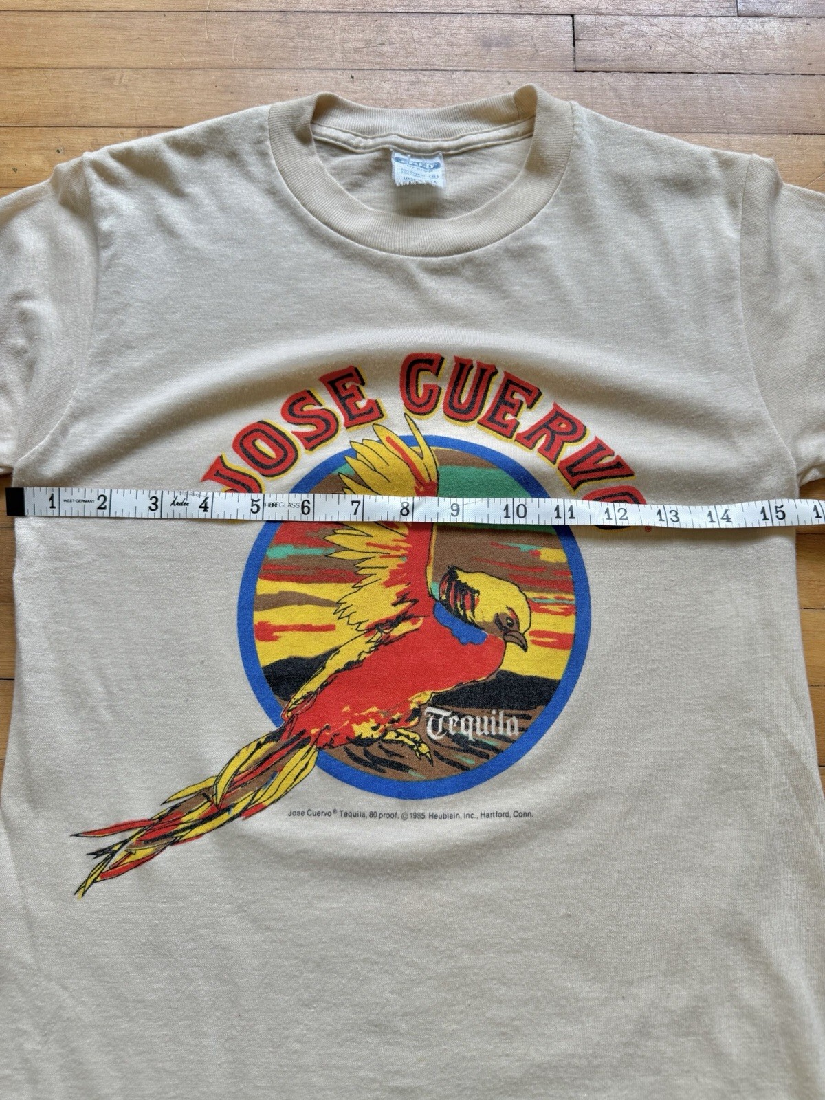 Vintage JOSE CUERVO Tequila Single Stitch T-Shirt 1985 XS/S 1980s CHED by Anvil