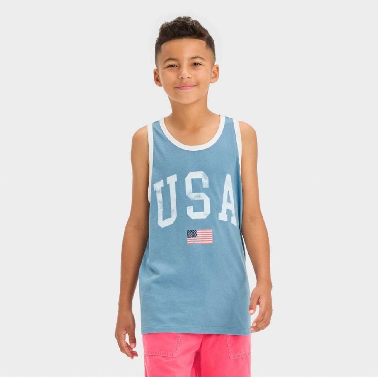 Boys’ Graphic ‘USA’ Tank Top – art class™ Blue S 6/7
