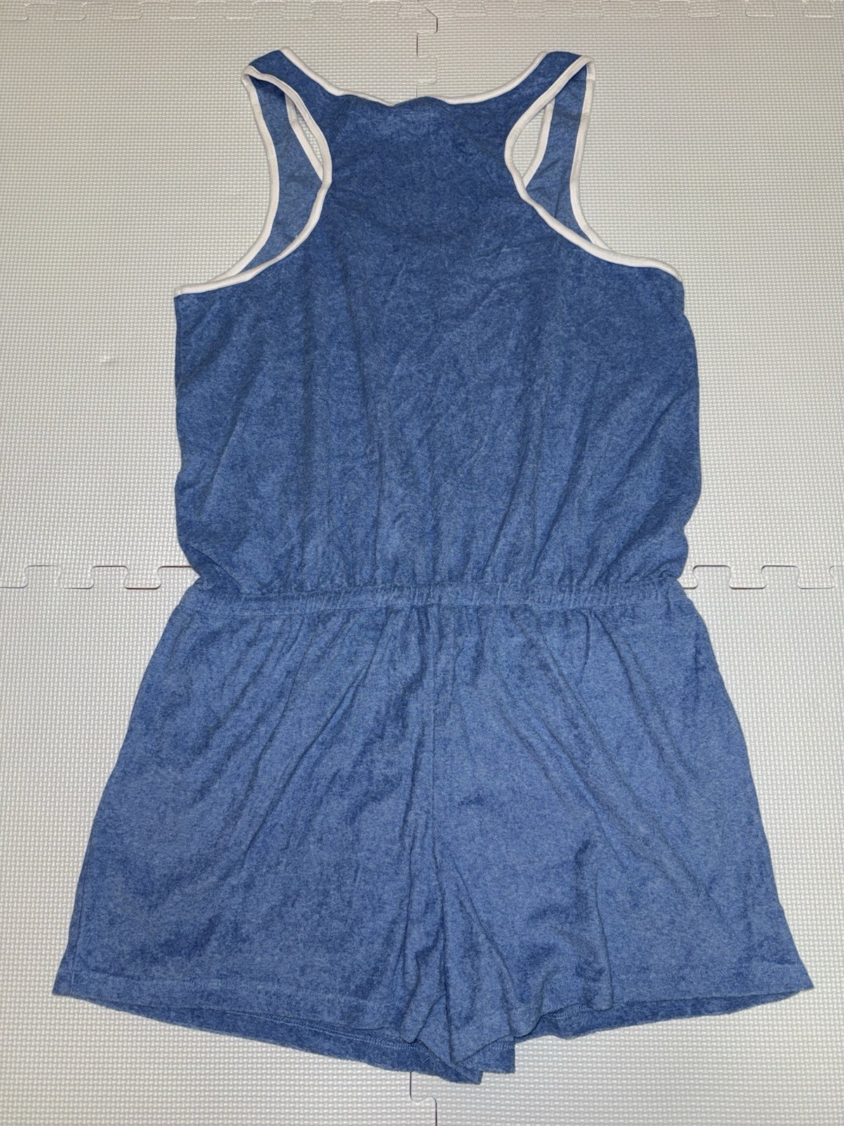 Polo Ralph Lauren Women’s Terry Romper Blue With White Size XL NWOT Free Ship