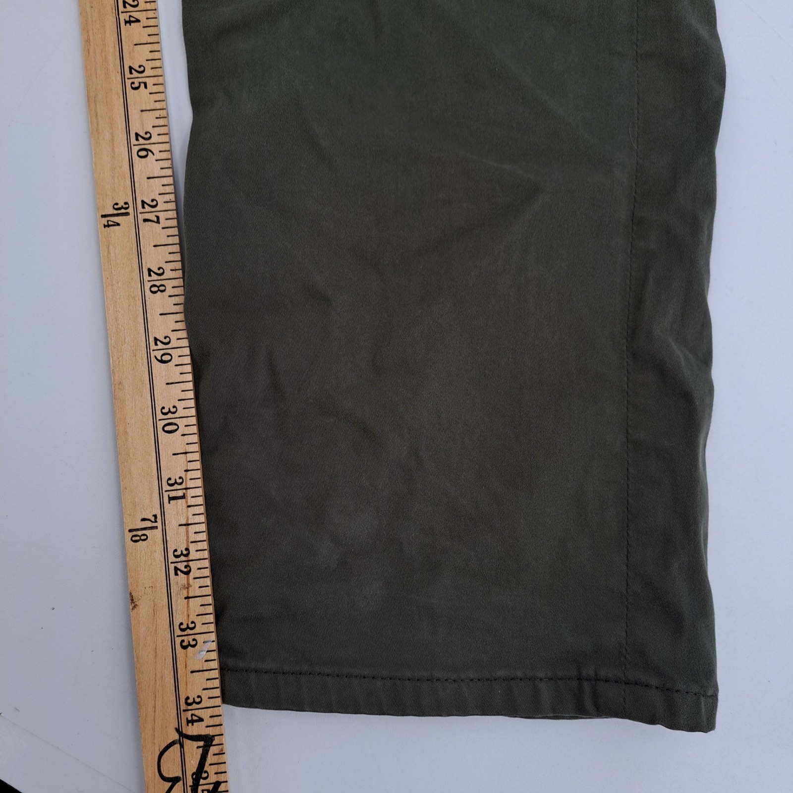 Adriano Goldschmied Everett Slim Straight Pants Mens 35×34 Italian Olive Green