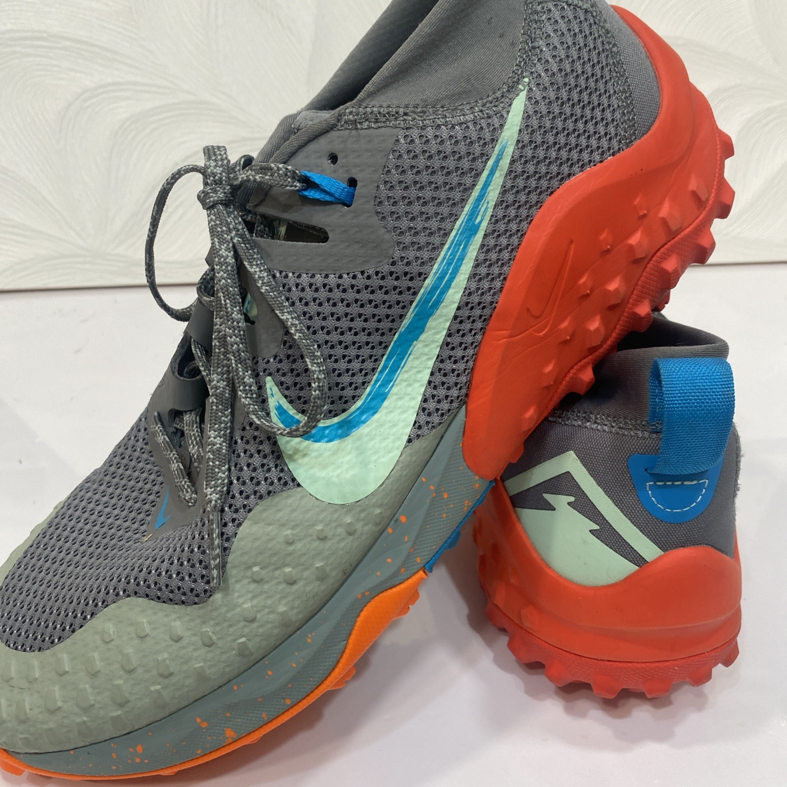 Nike Mens Wildhorse 7 Trail Running Shoes Grey Orange CZ1856-003 Size 12.5