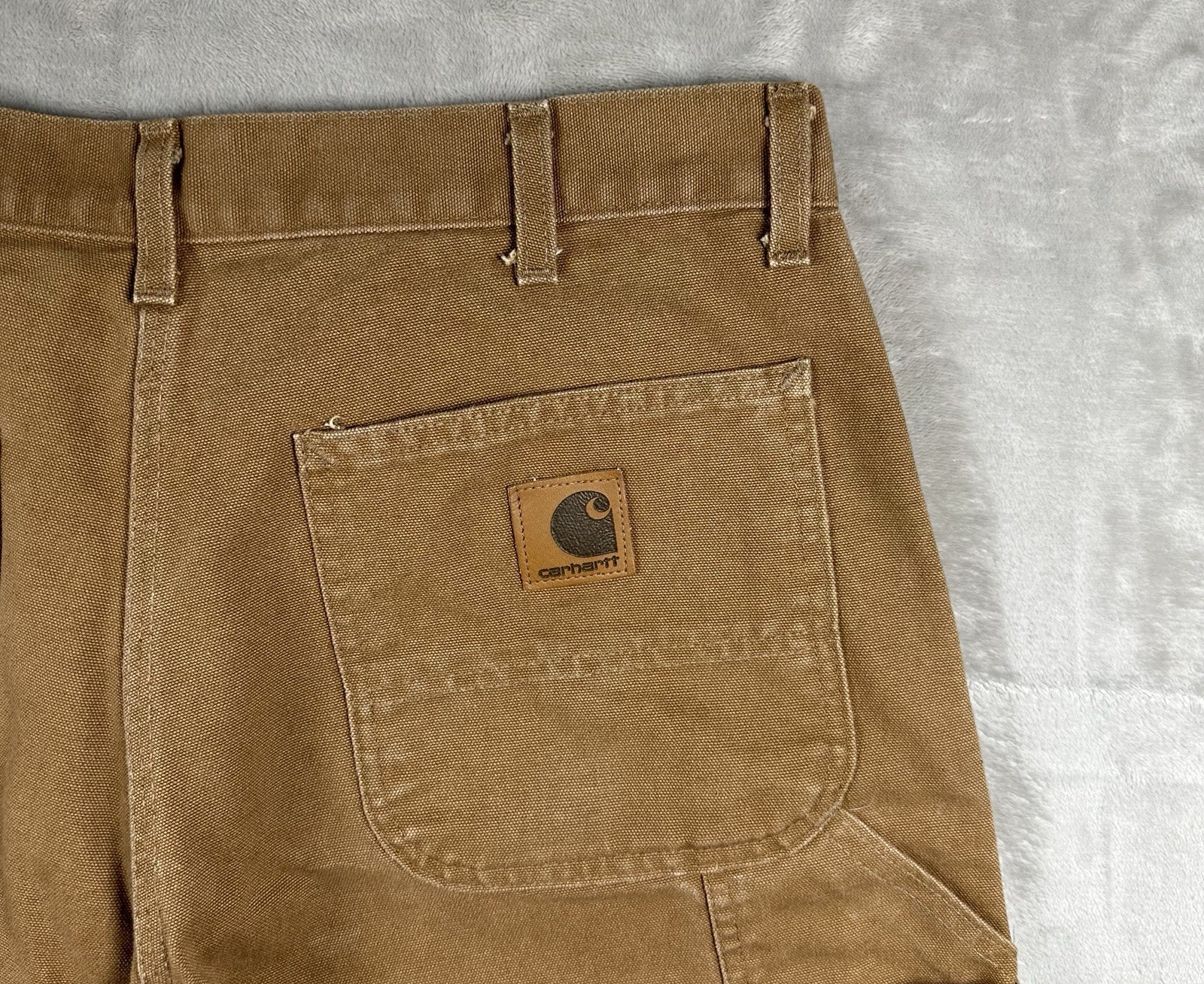 Carhartt Canvas Pants Sz 36×30 (Actual 34×29) B11 BRN Union Made In USA Workwear