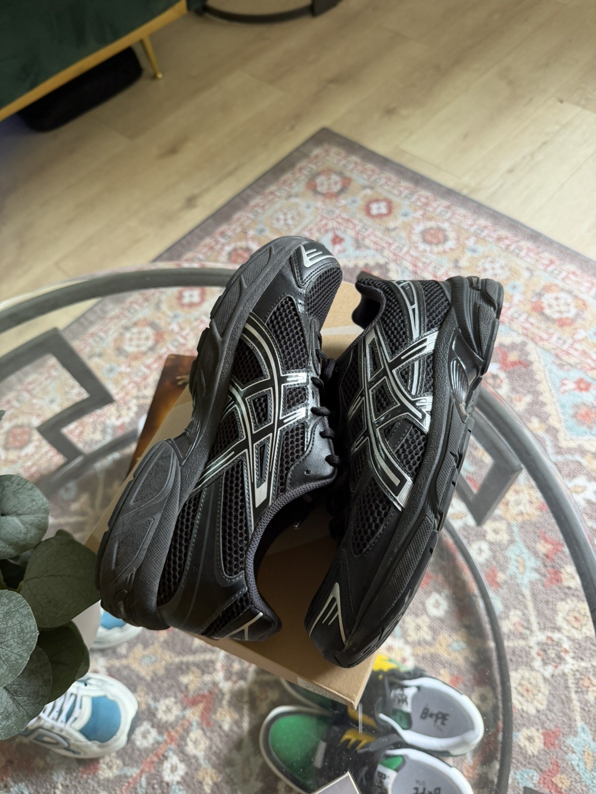 Asics Gel-1130 Black/Pure Silver Size 9.5