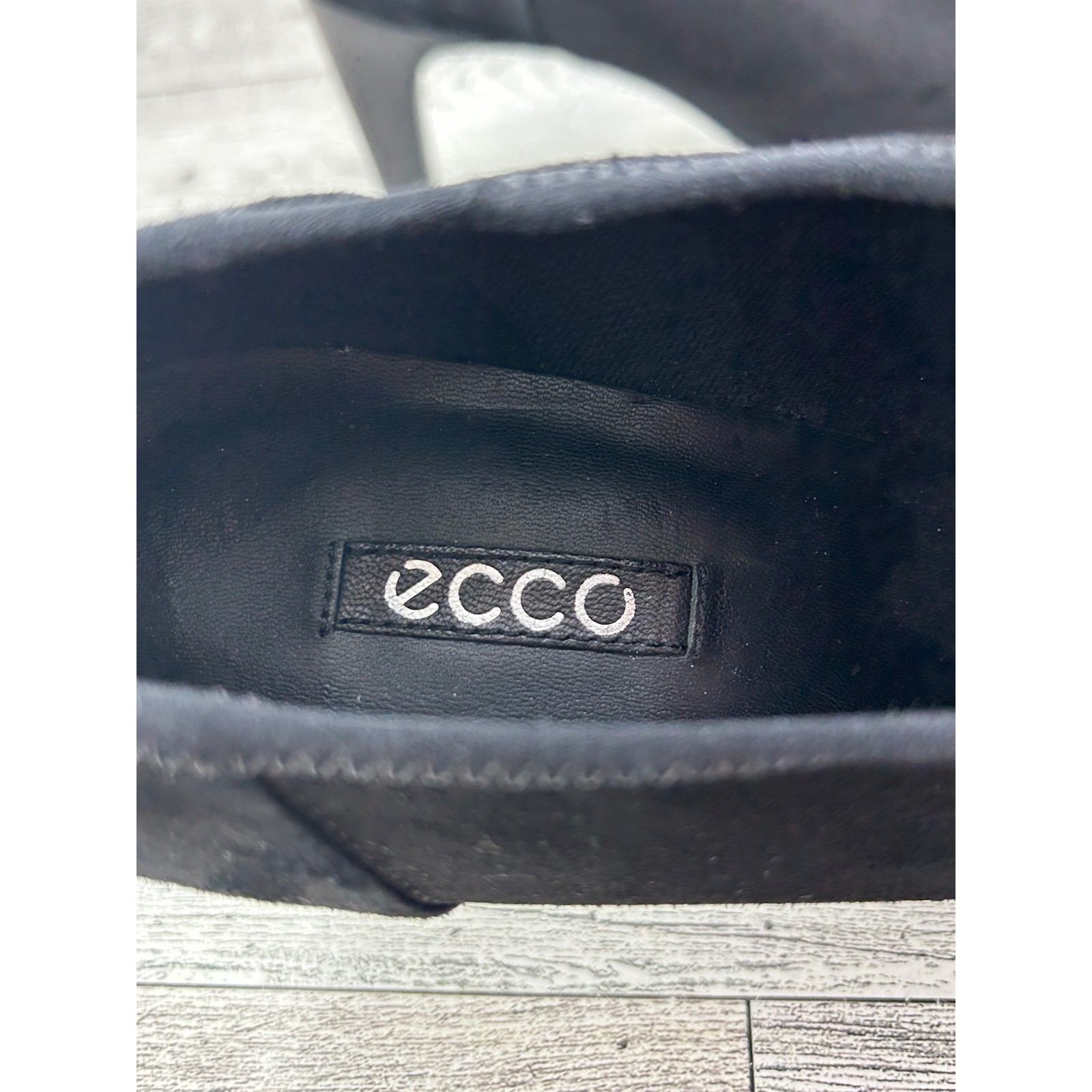 ECCO Shape 75 Black Suede Pointed Toe Ankle Boots Women Sz EU 40 US 9-9.5