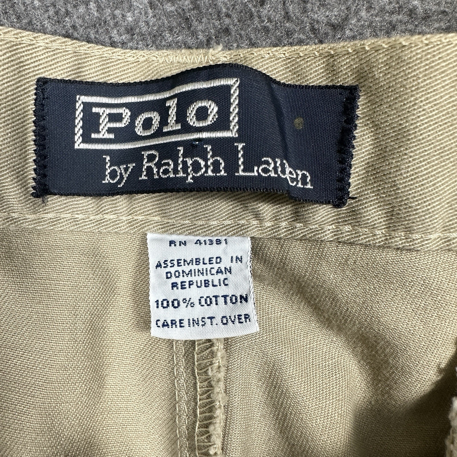 Vtg Polo Ralph Lauren 1967 Chino Pants Mens 34×36 Tall Khaki Tan Cotton Pleated
