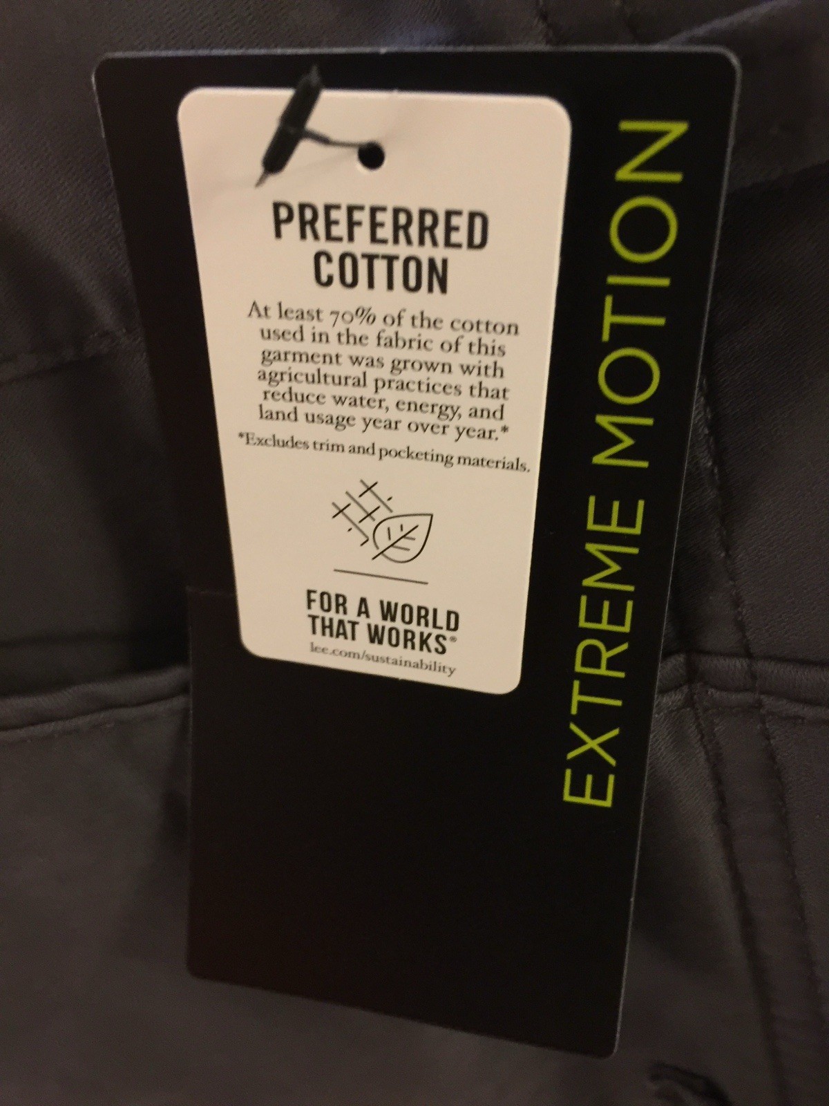NWT Men Lee 98% Cotton 2% Elastane Short SZ 36 Extreme Motion Charcoal 104183503