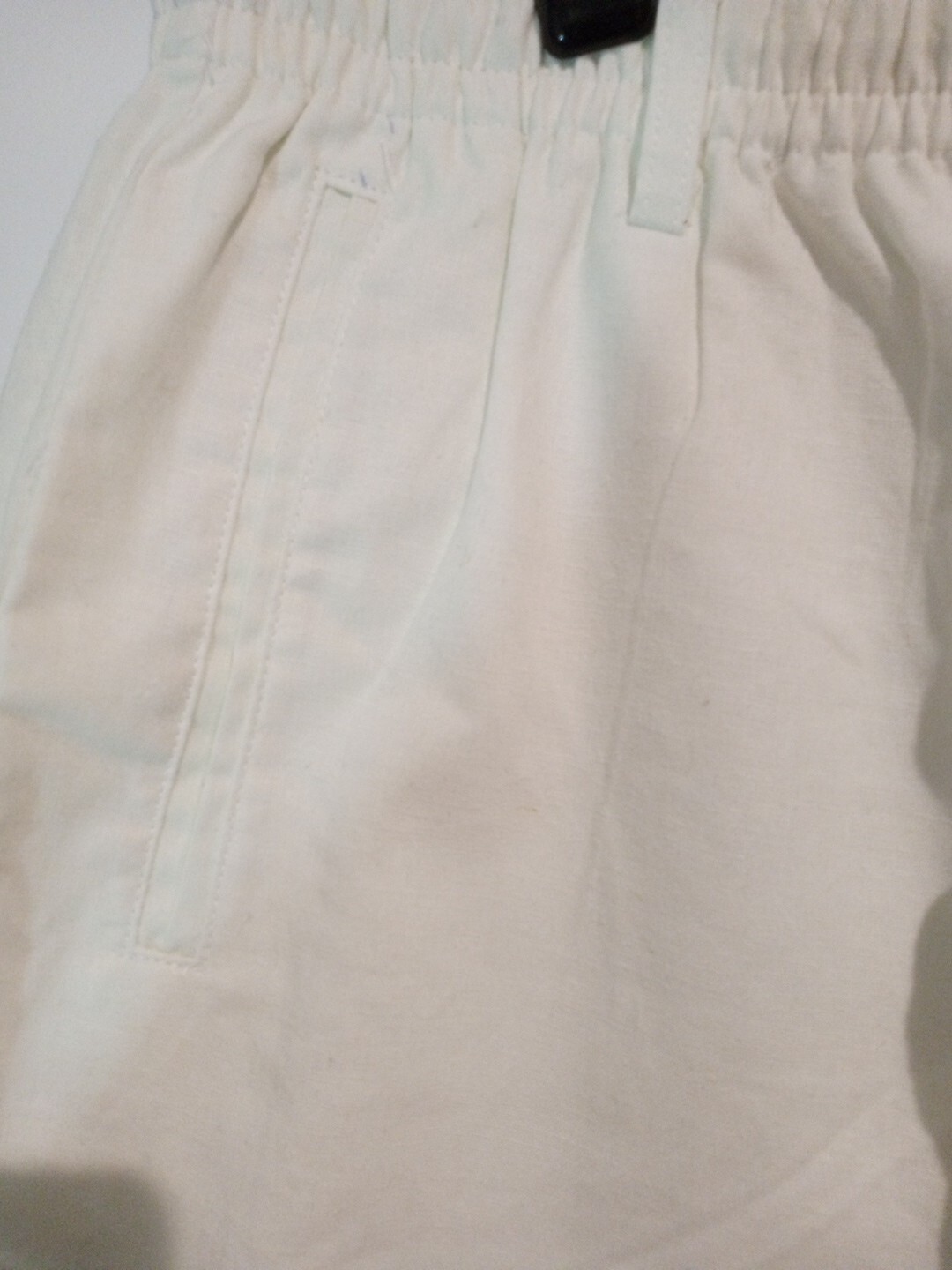 Hat and Beyond Relaxed Linen Cotton Pants, Women’s Size L White NWT