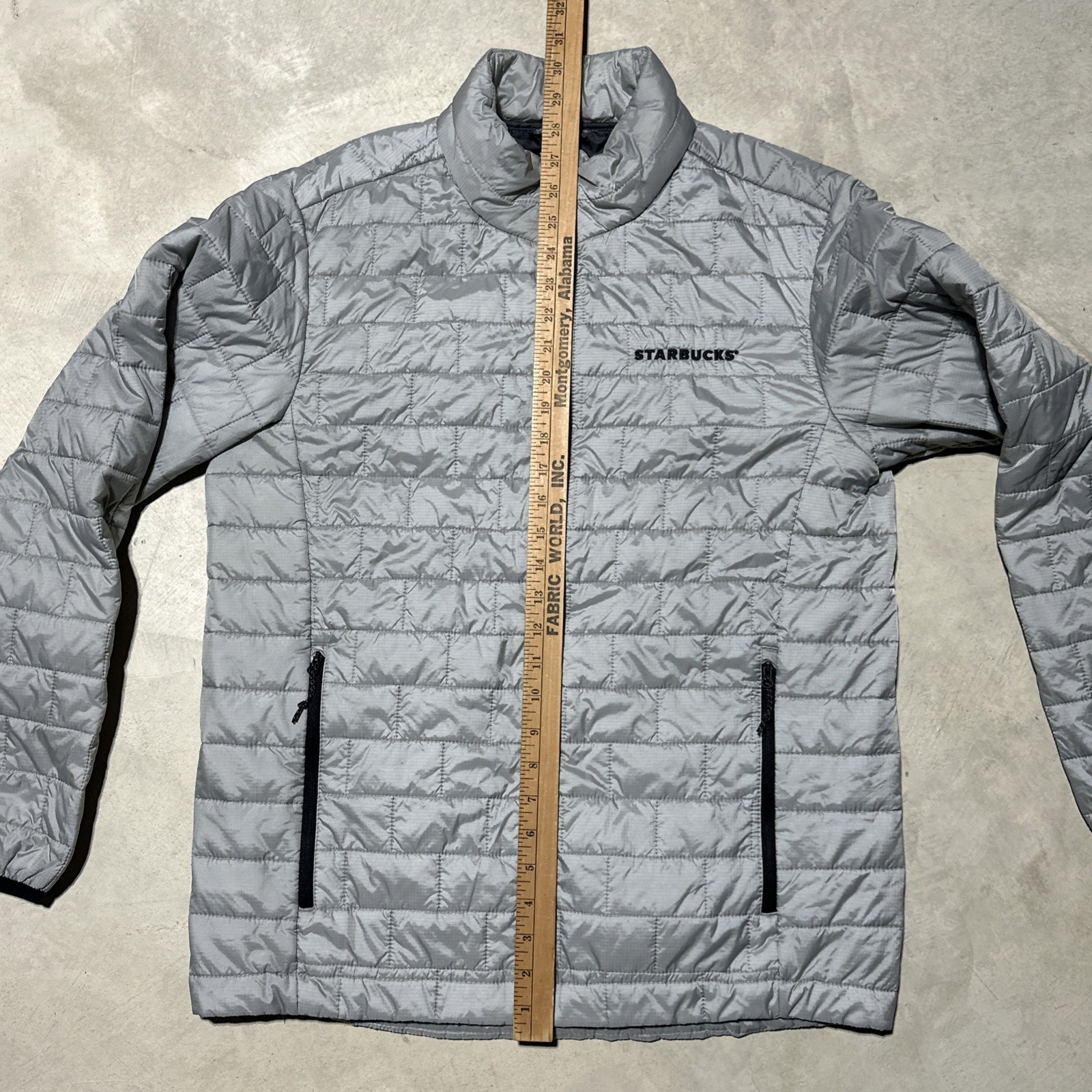 Starbucks Men’s Puffy Jacket w/ Logo Embroidered Employee Nylon & Poly Fill SZ M