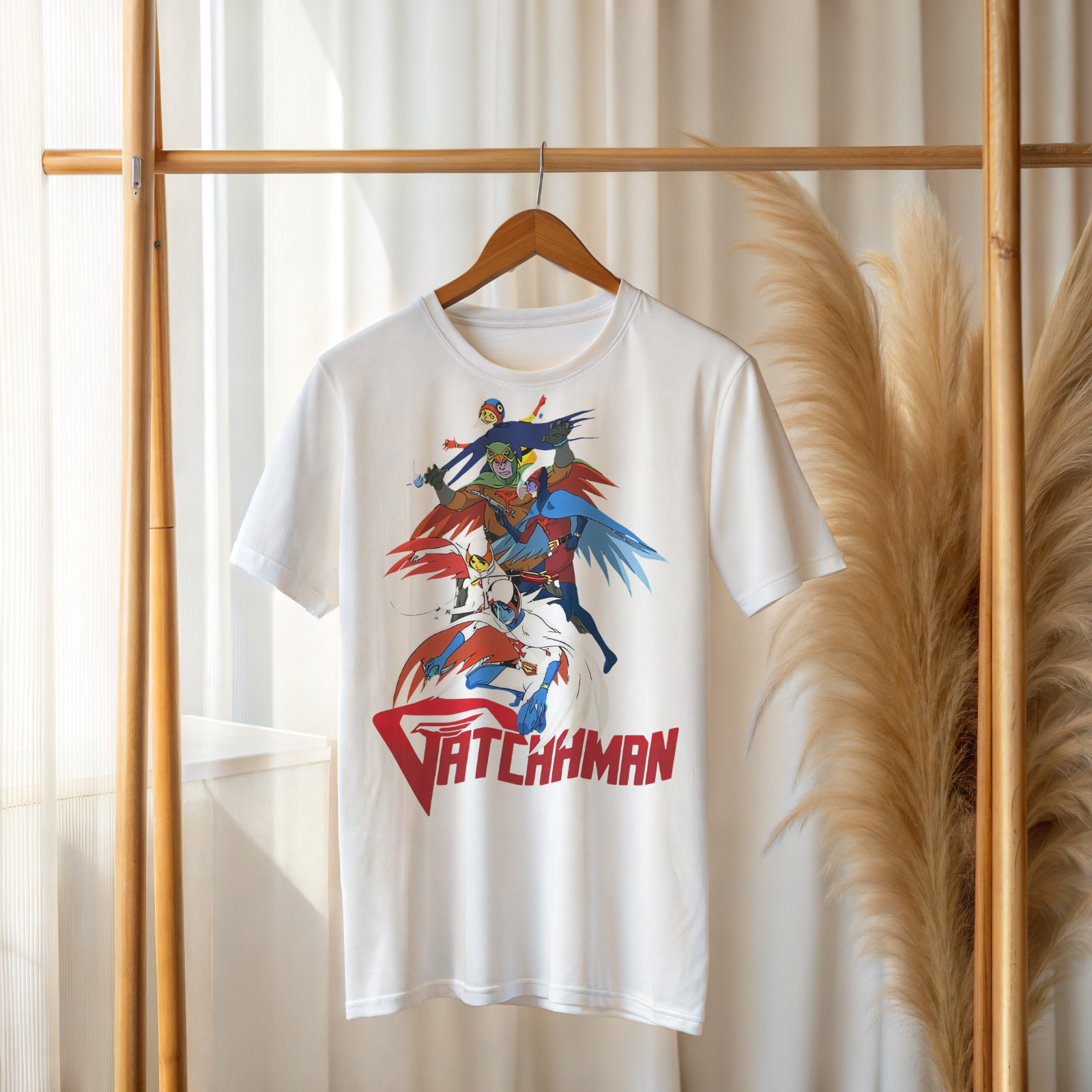 Gatchaman Anime Hero Team T-Shirt – Retro Superhero Squad Graphic Tee A182