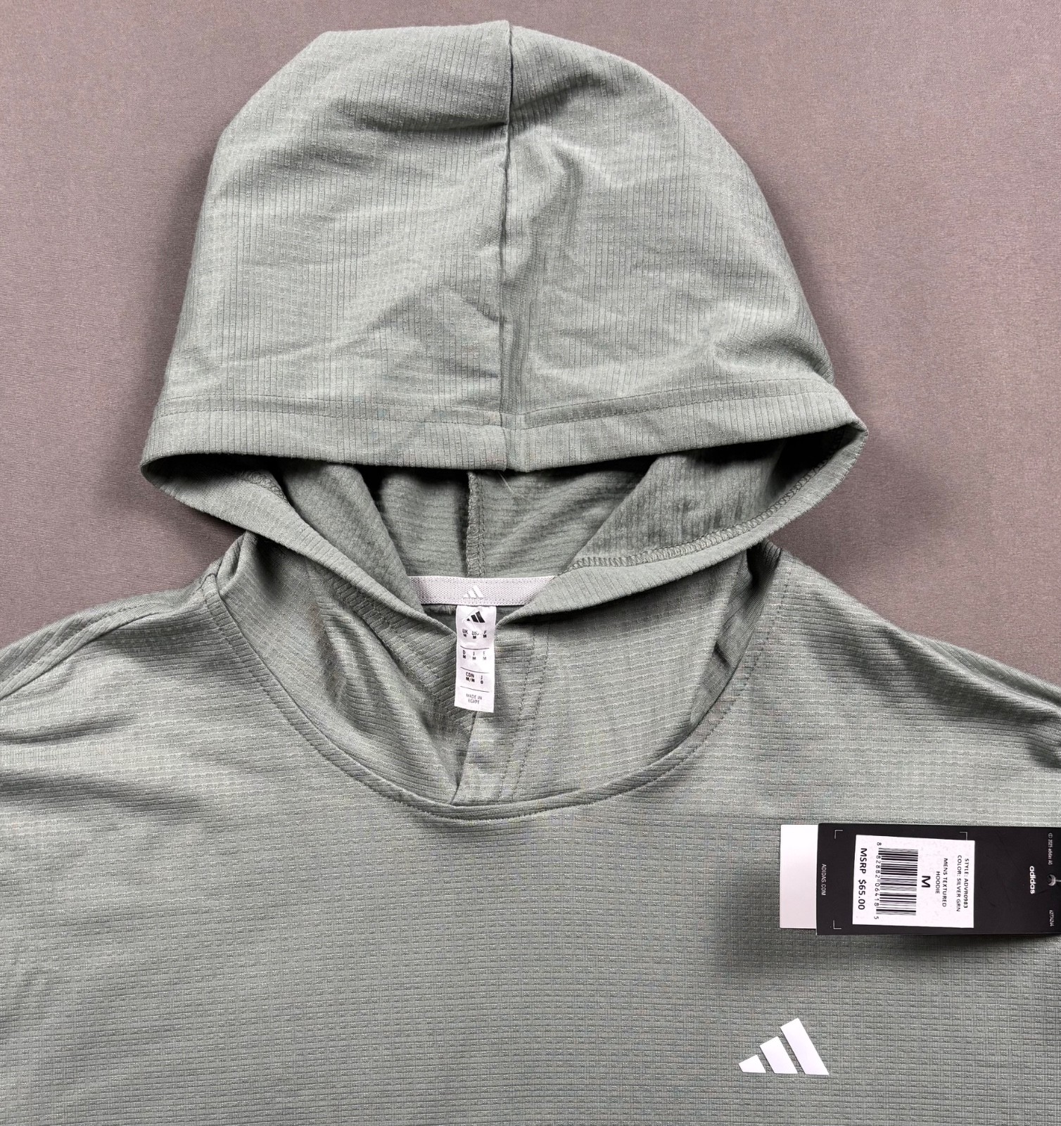 NWT Adidas Golf Textured Long Sleeve Hoodie ADVR0983 Sage/Black Men’s M-XL-XXL