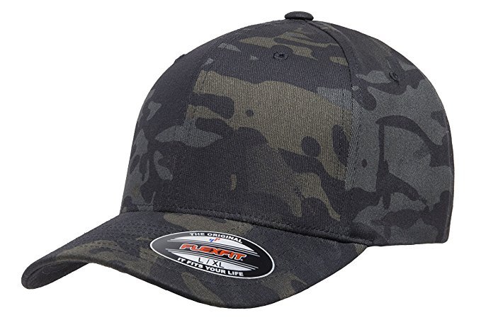 Flexfit Multicam BLACK Camo 6 Panel Baseball Cap Officially Licensed Multi-Cam