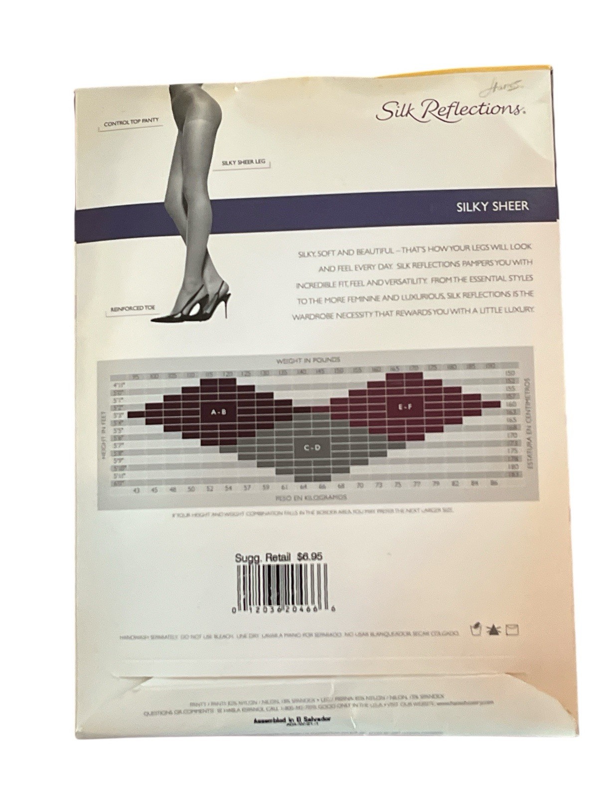 Hanes Silk Reflections Silky Sheer Control Top Pantyhose Soft Taupe Size CD Soft
