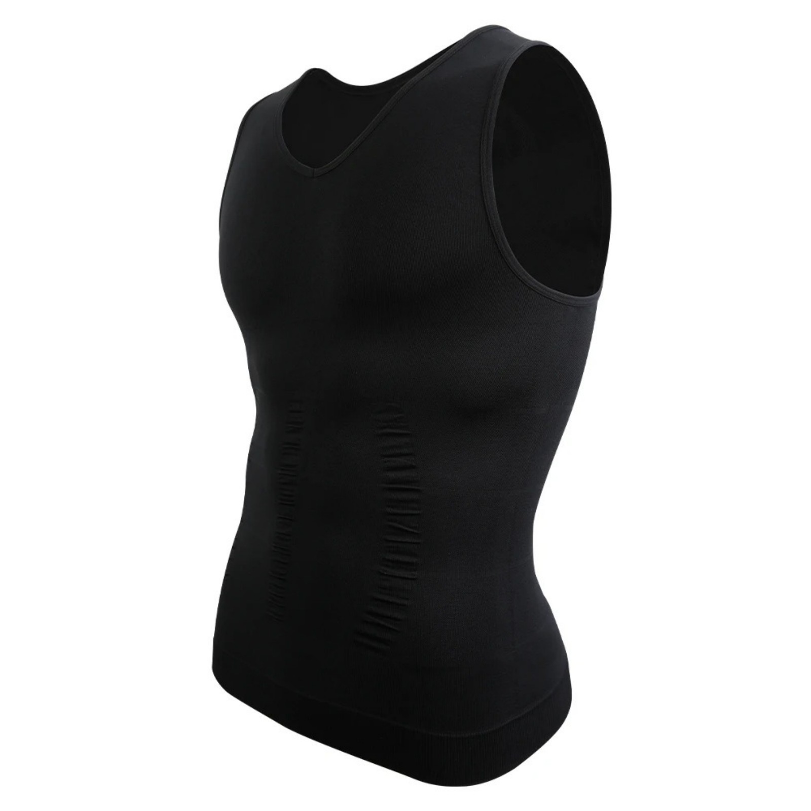 Mens Slimming Body Shaper Vest Moobs Chest Compression T-Shirt Tank Top Fitness
