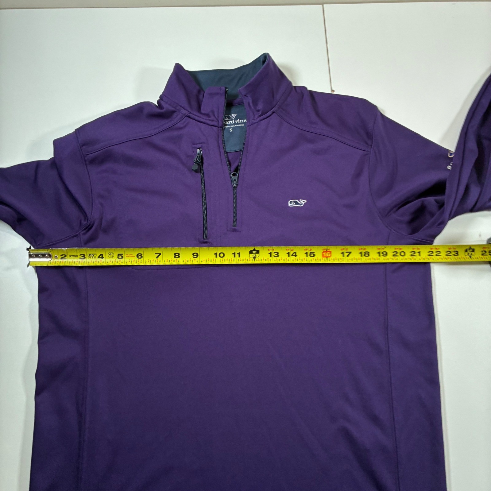 Vineyard Vines Quarter Zip Pullover Small Purple River Crest Golf Performance
