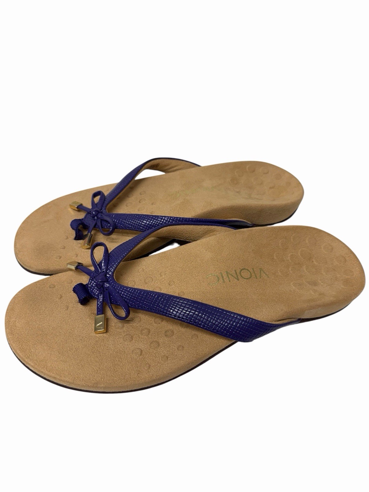 Vionic Rest Bella II Lizard Flip Flop Sandal Purple Women’s Size 8 NEW!!!