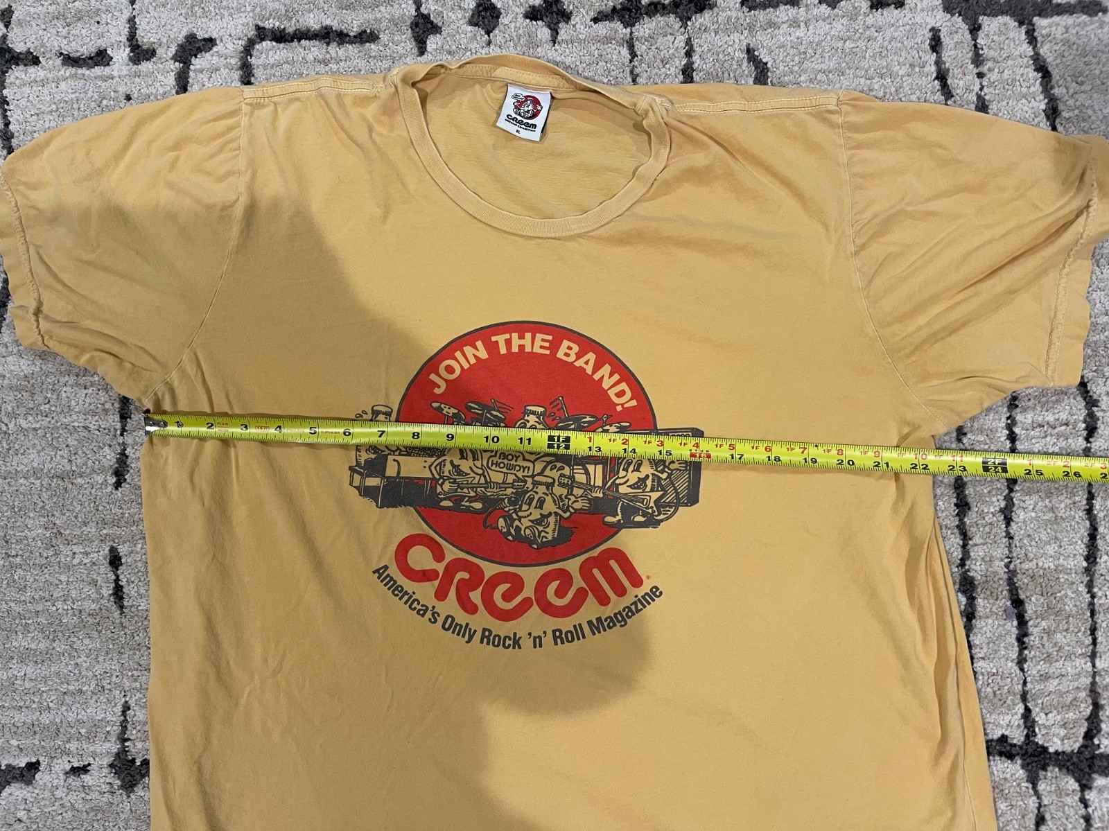 Creem Magazine – “Boy Howdy” – Yellow/Beige XL Archive Collectionw