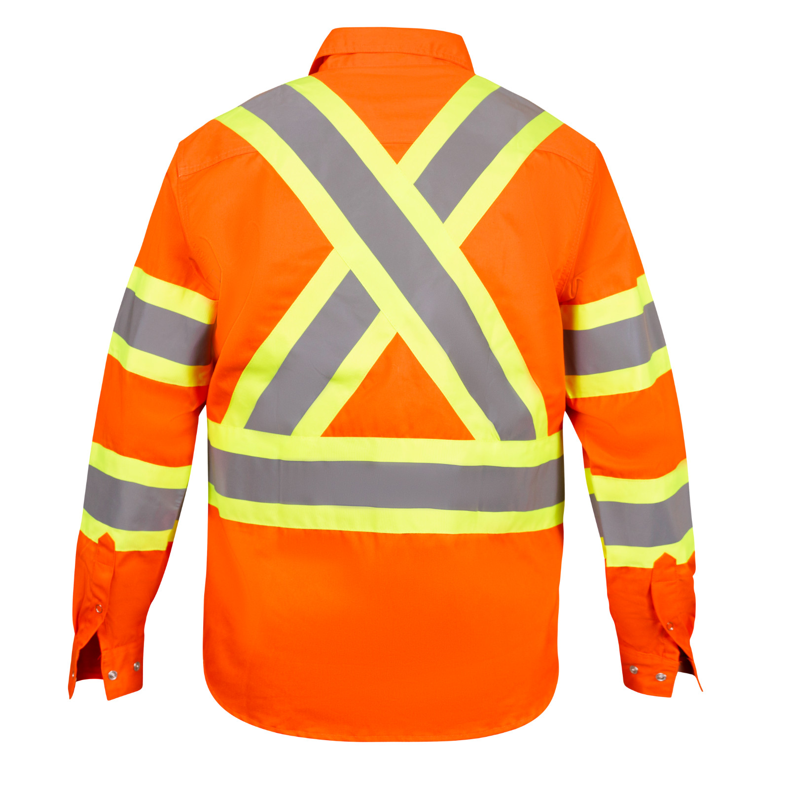 Premium Class 3 High Visibility Hi Vis Safety Shirt – Full Sleeve-65% C35% N-6oz