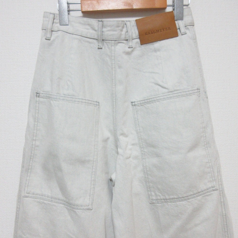 24SS KALLMEYER Deep Pocket Wide Denim Pants 24030923000110 W2 White Women USED