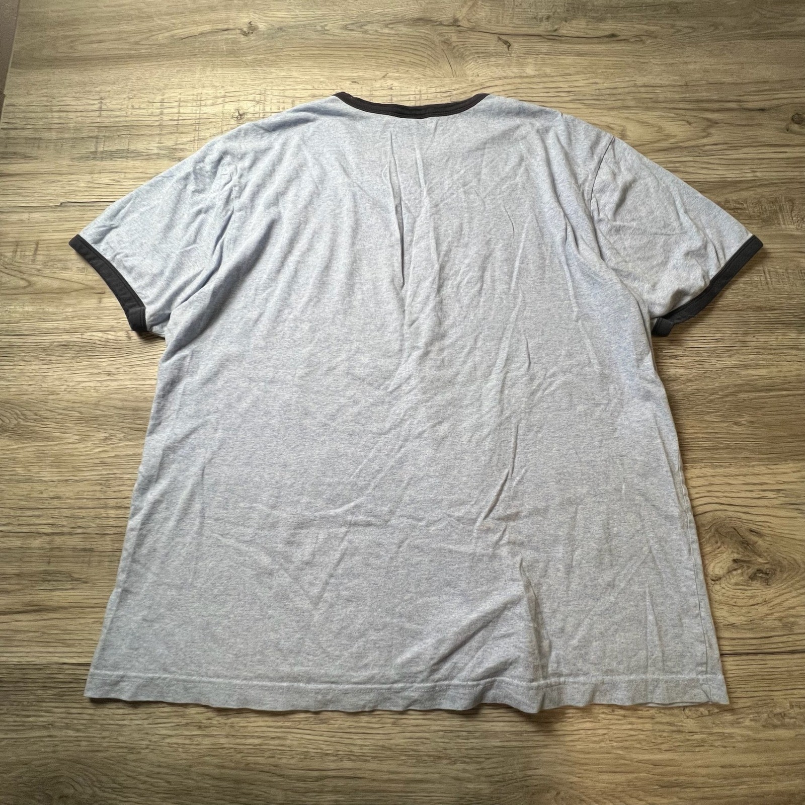 Old Navy Ringer Tee Mens XL Blue Eight Ball Eddies Montauk Graphic T-Shirt AD44