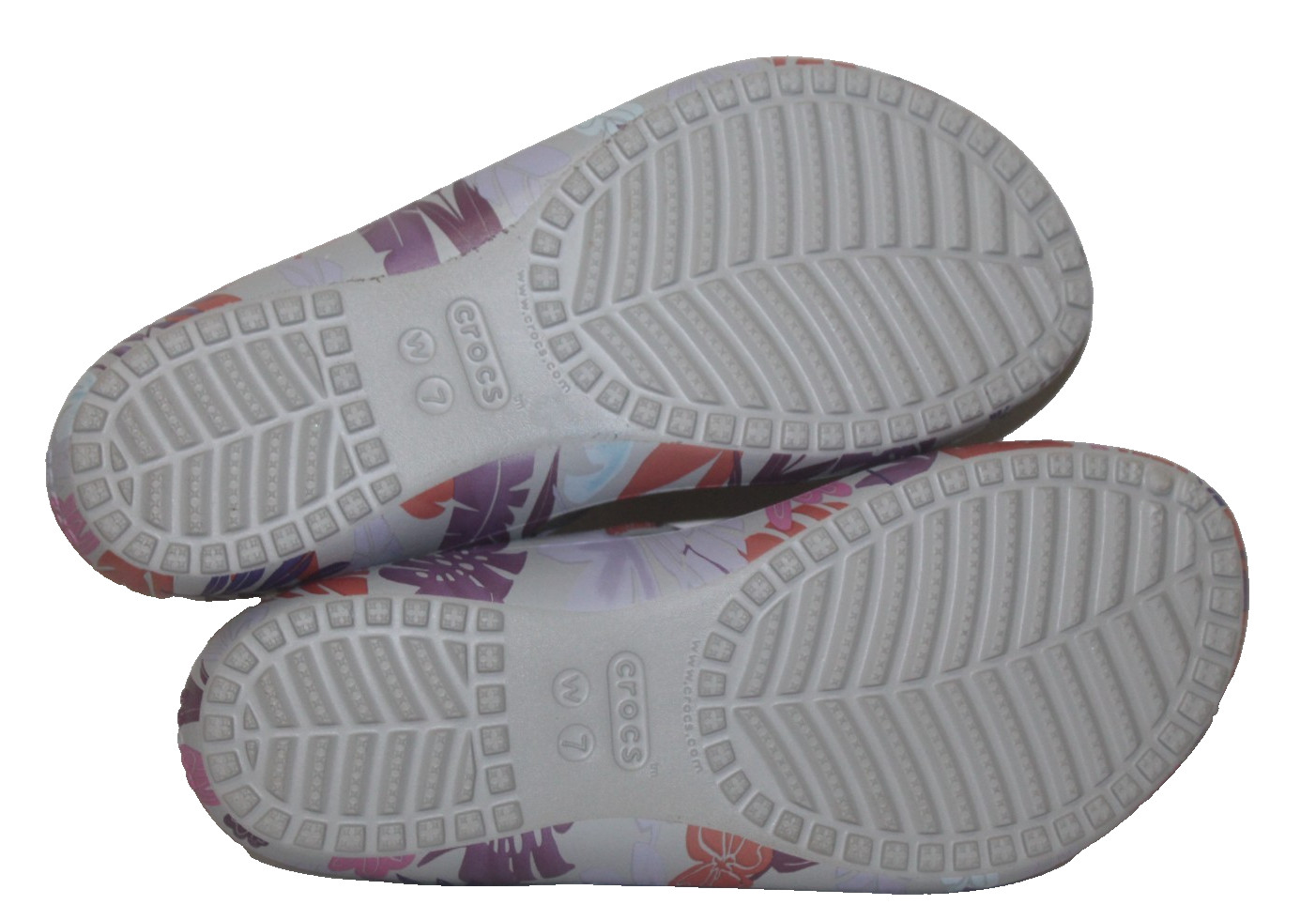 Crocs Kadee II Size W7 Tropical Floral Slides Sandals Women’s Iconic Comfort