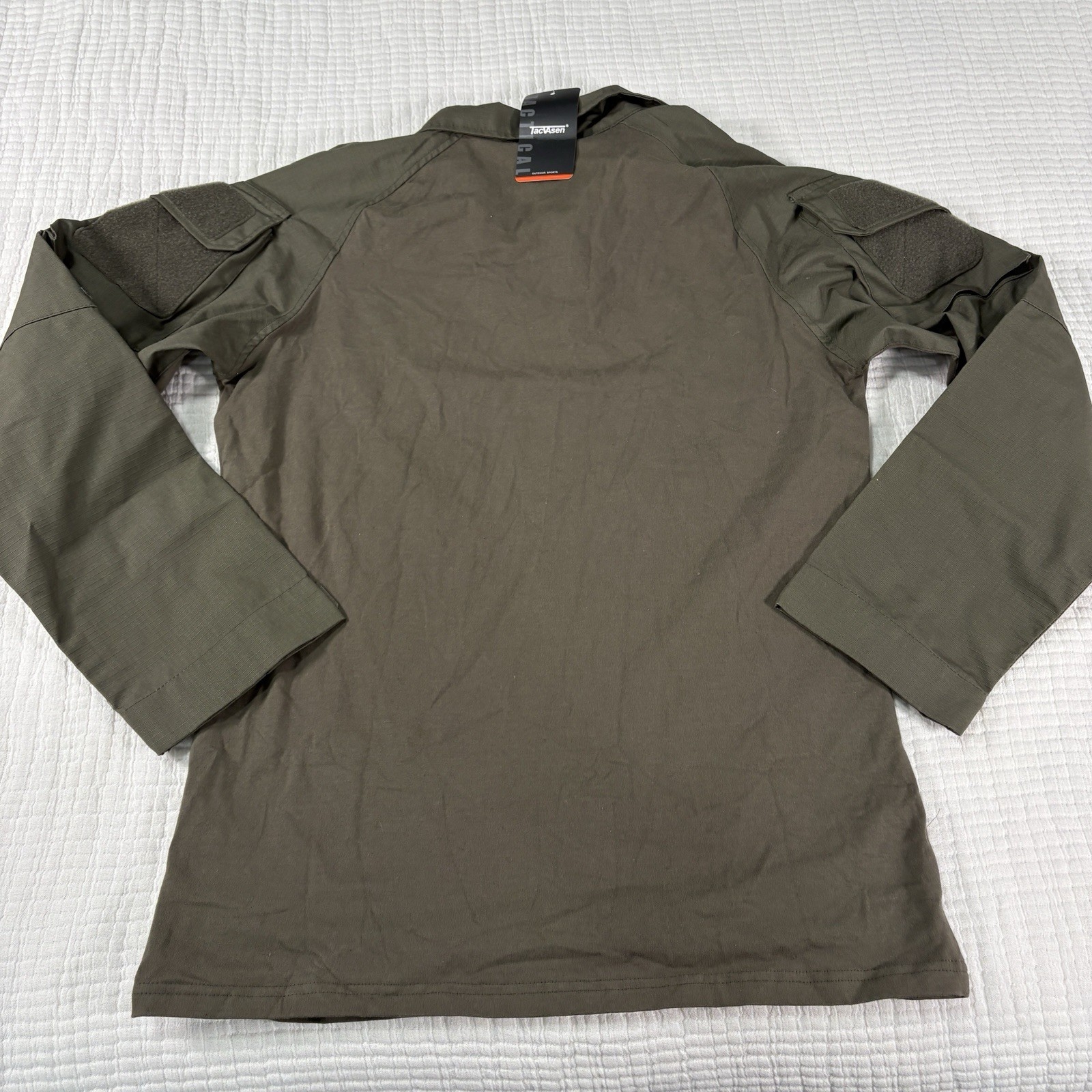 NEW Tacvasen Tactical Shirt Mens Medium Brown Rip Stop Hiking Hunting Combat