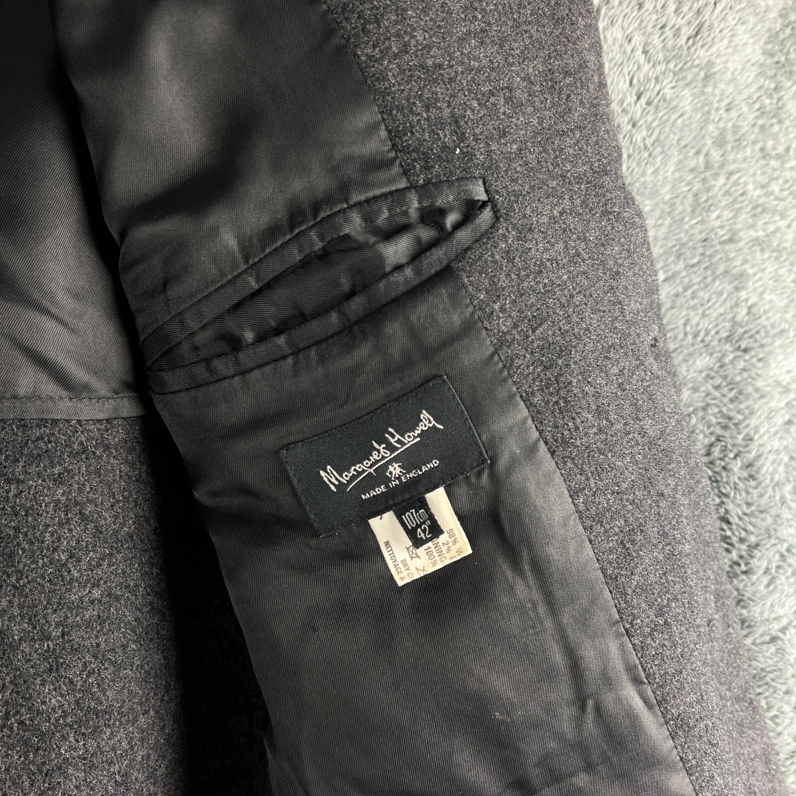 Vintage Margaret Howell Grey Jacket Wool Grey Mens 42″ 107cm Made In England