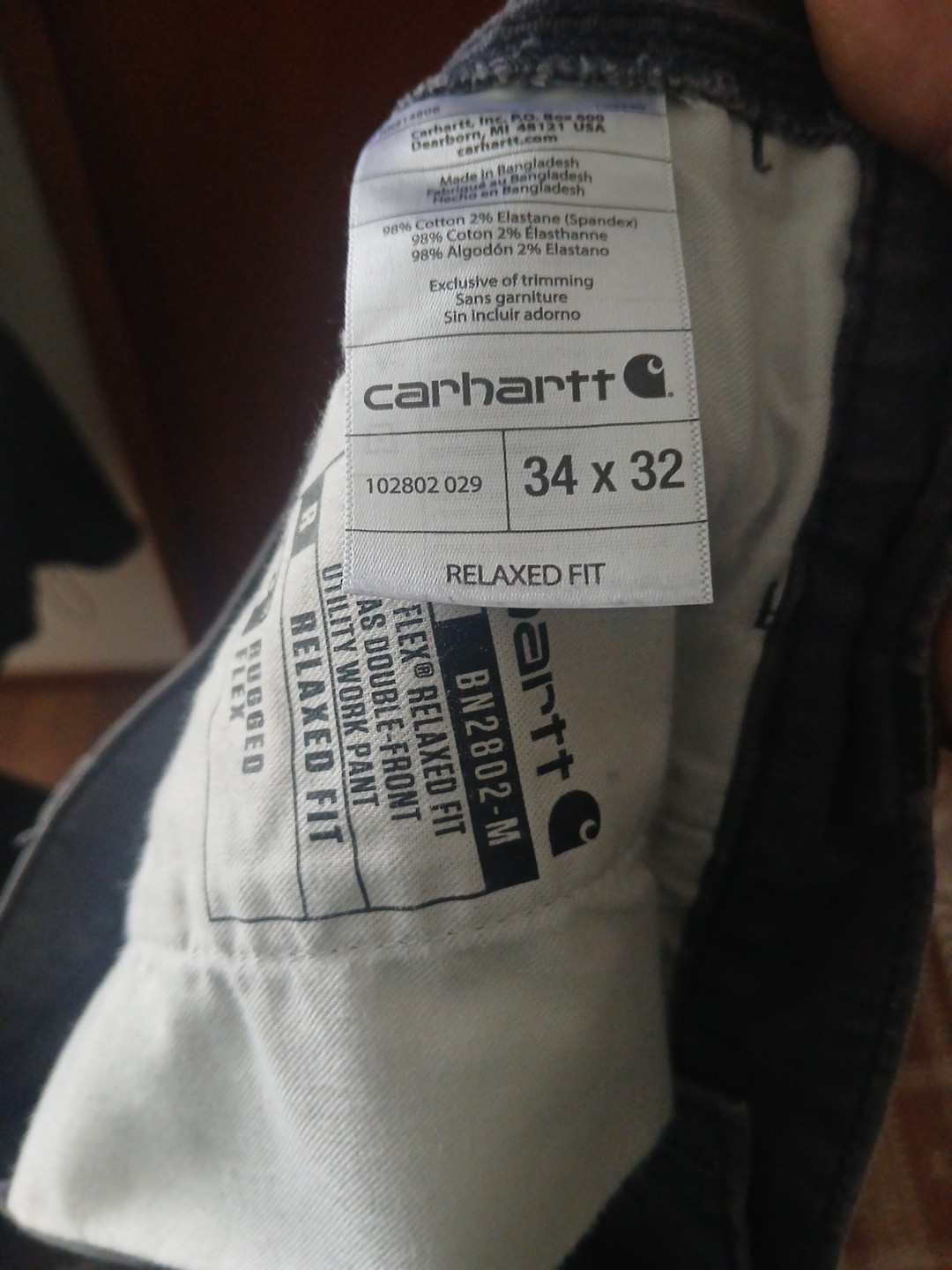 Carhartt Rugged Flex Relaxed Fit Double Knee Pant Tag34x32 Now33x30 102802 Gray