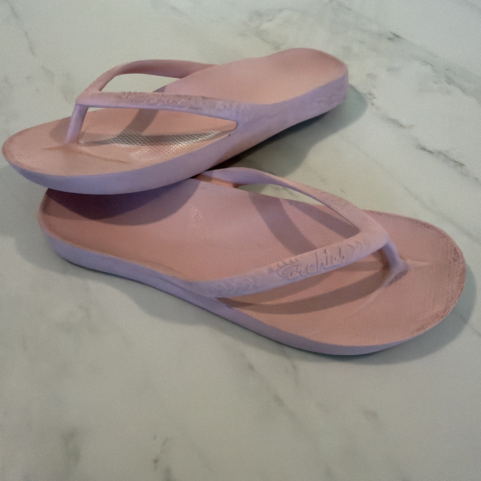 Archies Arch Support Thong Flip Flops Pink Unisex M4 / W5