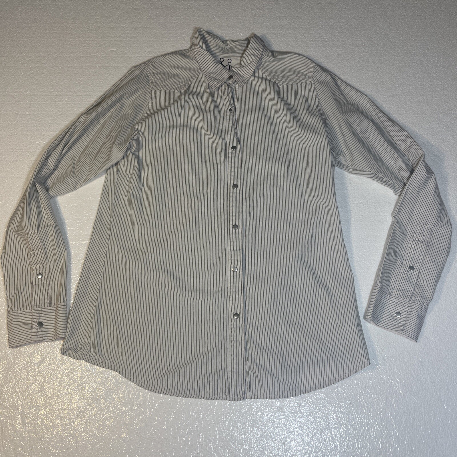 Pete & Greta Long Sleeve Snap Shirt Size Small