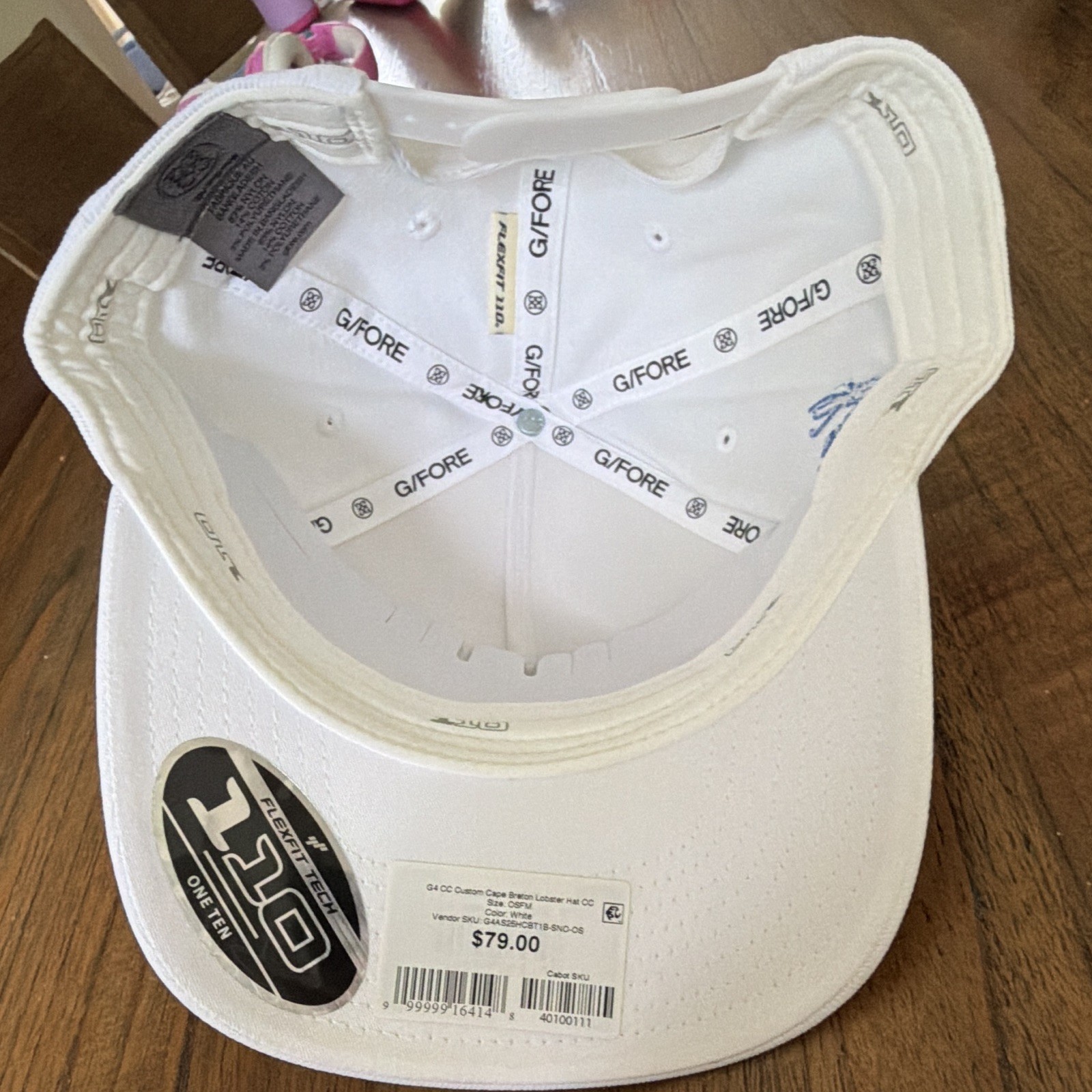 CAPE Breton Golf G/Fore White Solid Cap Hat One Size Adjustable Fit