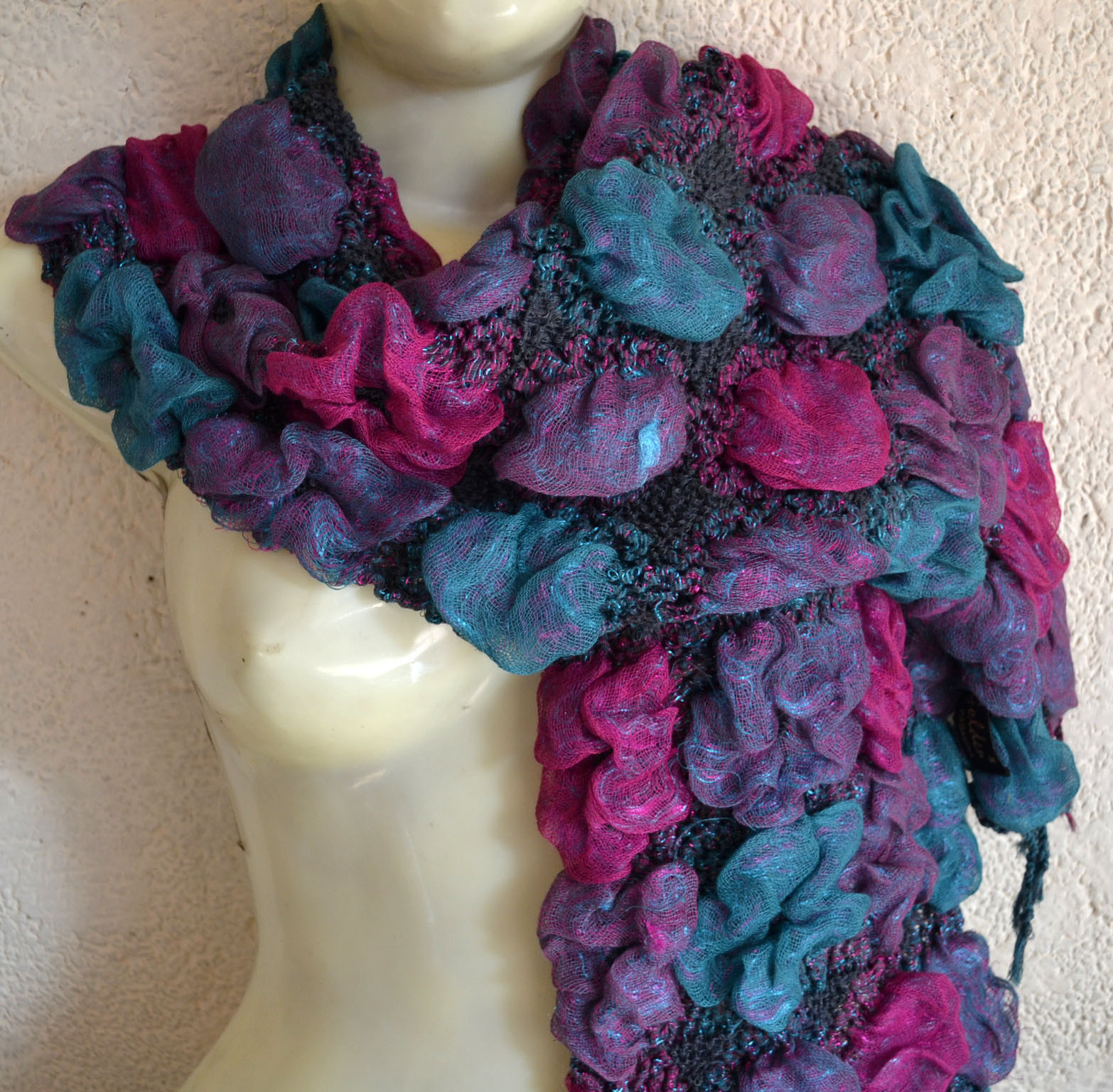 BEAUTIFUL STRETCHABLE YOUTH PARTY SCARF ~ SILK CHIFFON PASHMINA ~ 3 colors choic