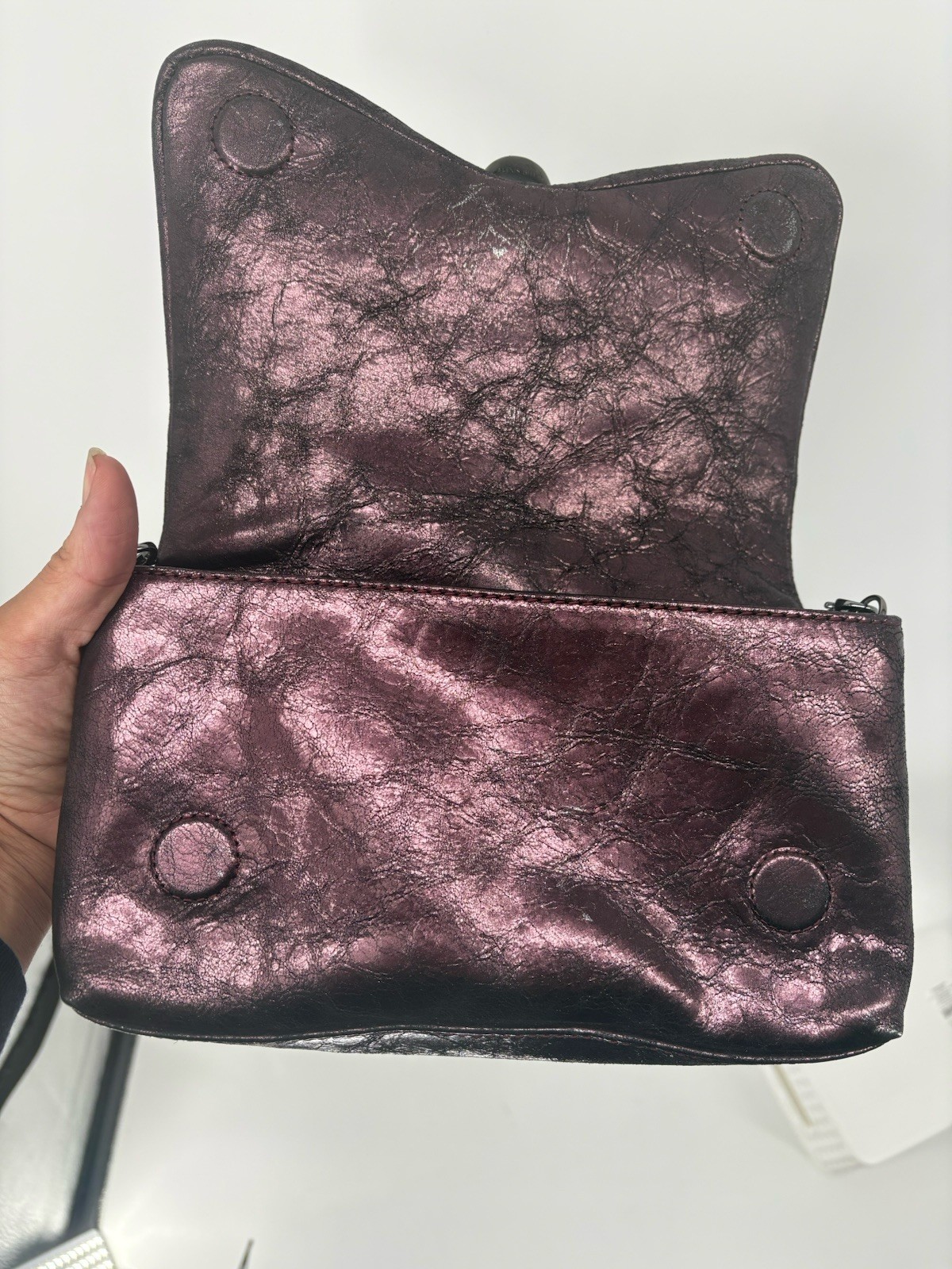 Alexis Bittar Ruched Crystal Crossbody Bag Dark Plum Leather Swarovski NWOT