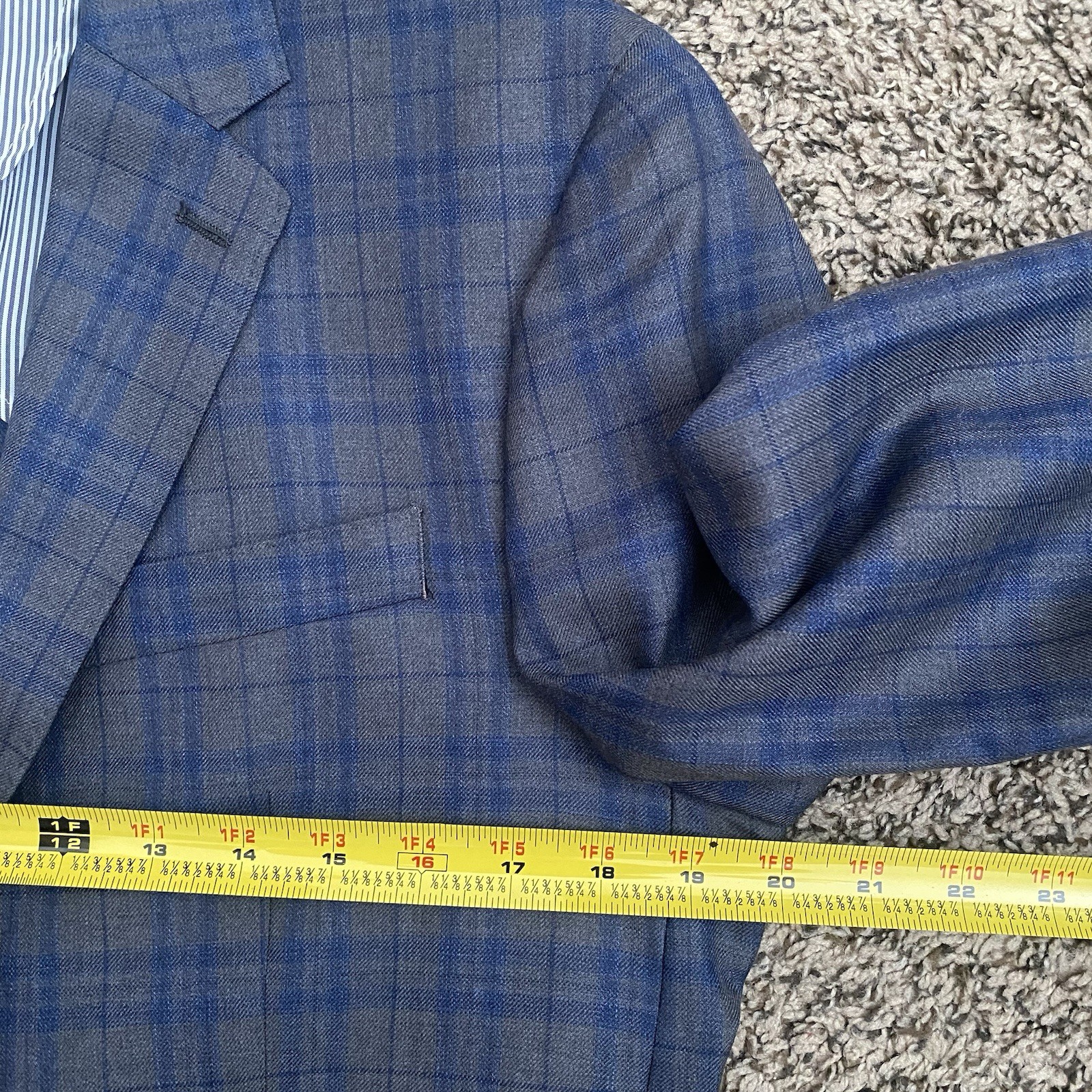 Todd Snyder Gray Blue Plaid Two Button Sports Coat Blazer Mayfair Fit Sz 40R
