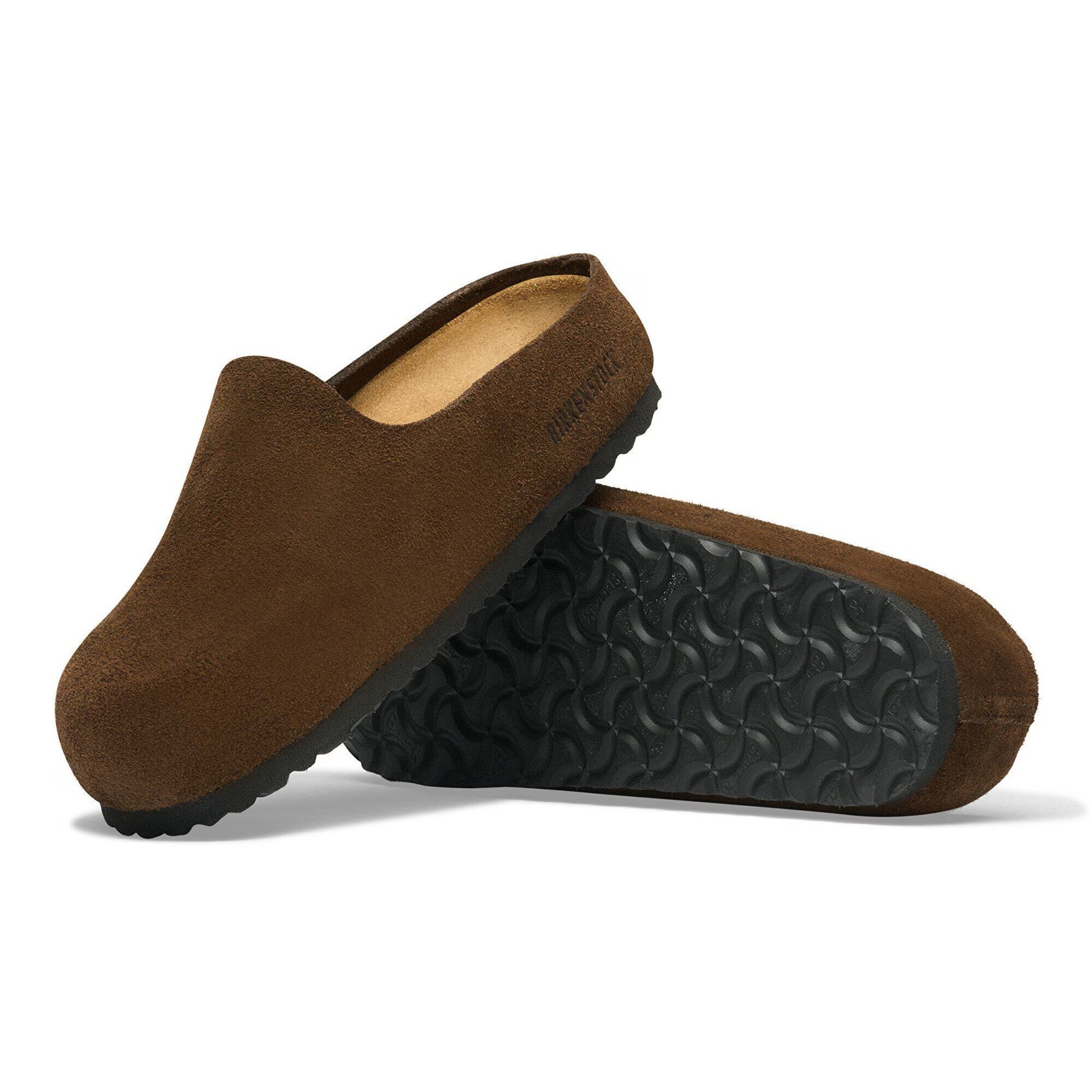 BIRKENSTOCK AMSTERDAM WRAPPED CARAFE MEDIUM/NARROW WIDTH SUEDE CLOGS CLOSED SLIP