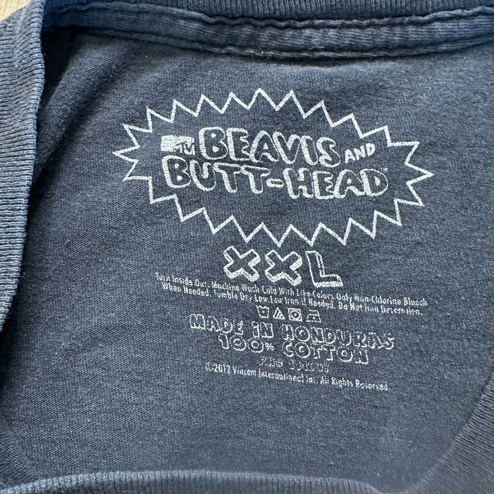 VTG Beavis and Butt-Head Mens XXL MTV Black T-Shirt London Big Ben Faded