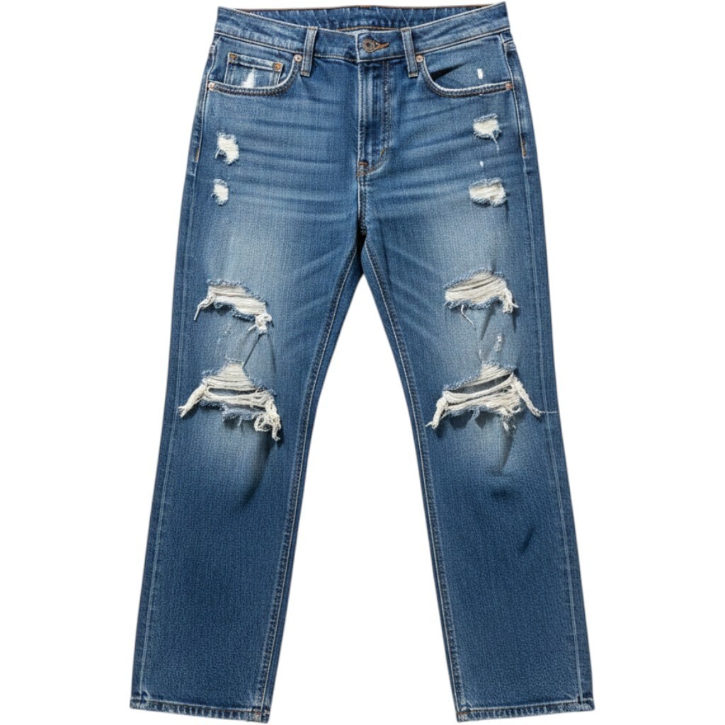 Joe’s Jeans The Debbie Crop Women Size 29 Blue Excellent Distressed Boyfriend