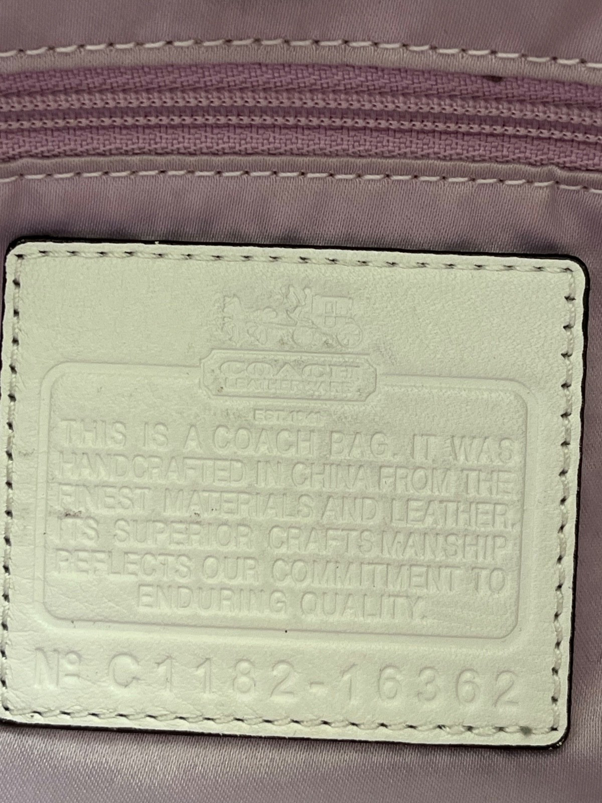 Coach Madison Gathered Leather Sophia Satchel Bag Ivory Bone 16362 Gently Used