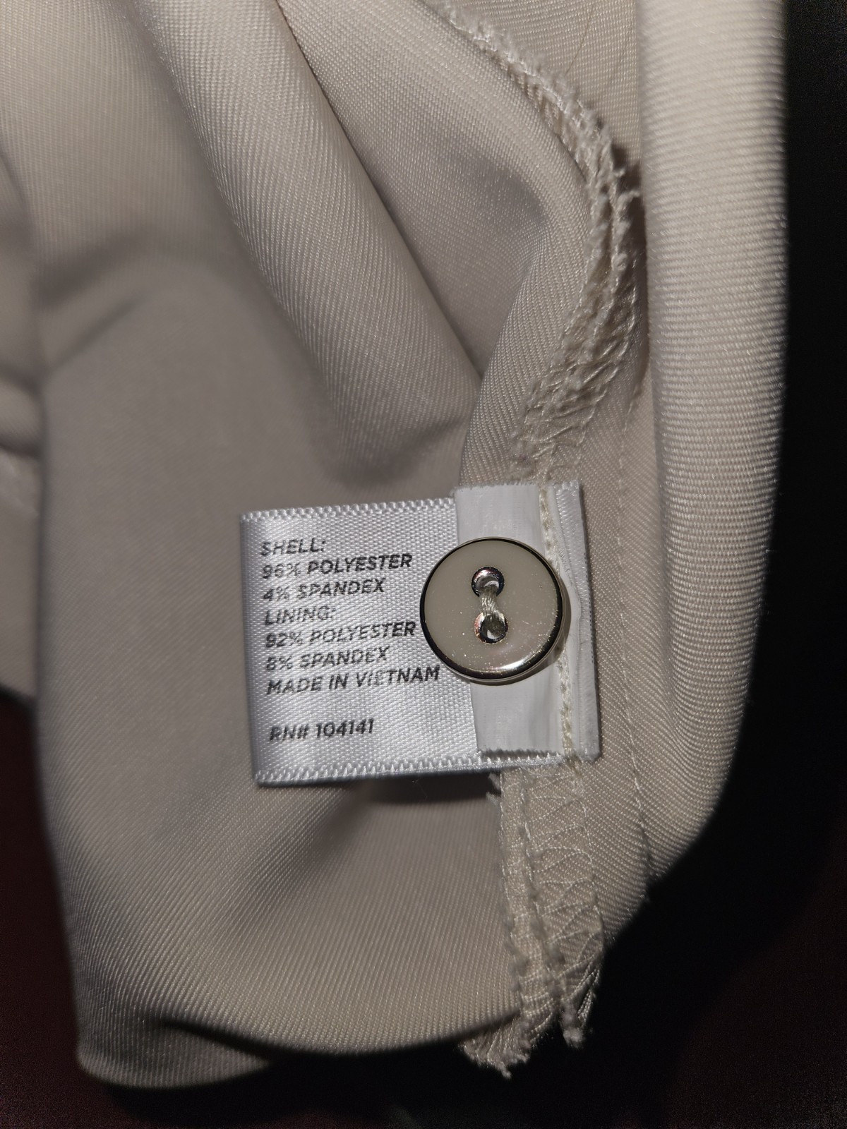 Lucky Brand Women’s Beige Solid Twill Zip Skort Size 8 Lined Stretch Pockets