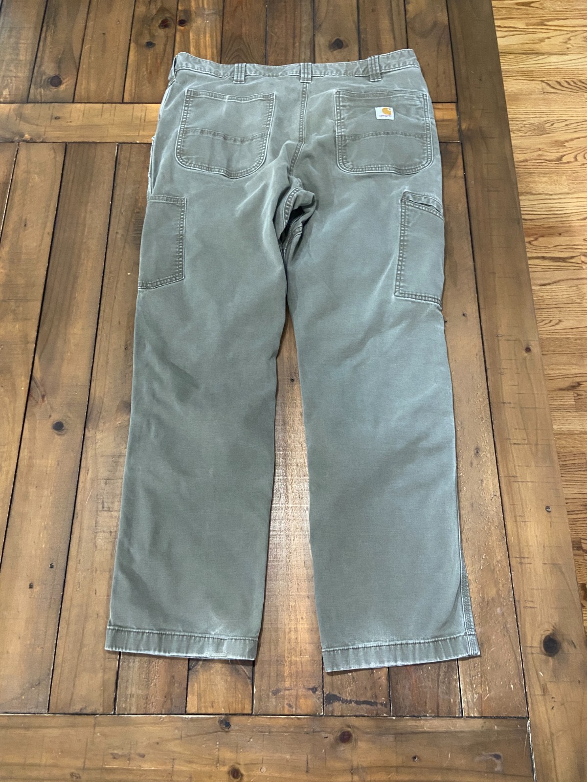 Carhartt 102802 Tarmac Gray Rugged Flex Double Front Pants 38×32 Distressed