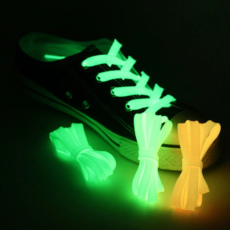 5 Colors Luminous Shoelaces Flat Suitable For All Shoes Fluorescent laces Party