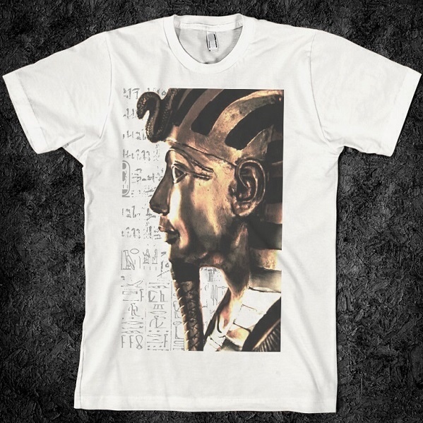 big face, tut, pharaoh, Egypt, king tut t shirt, Egyptian king Hieroglyphics Tee