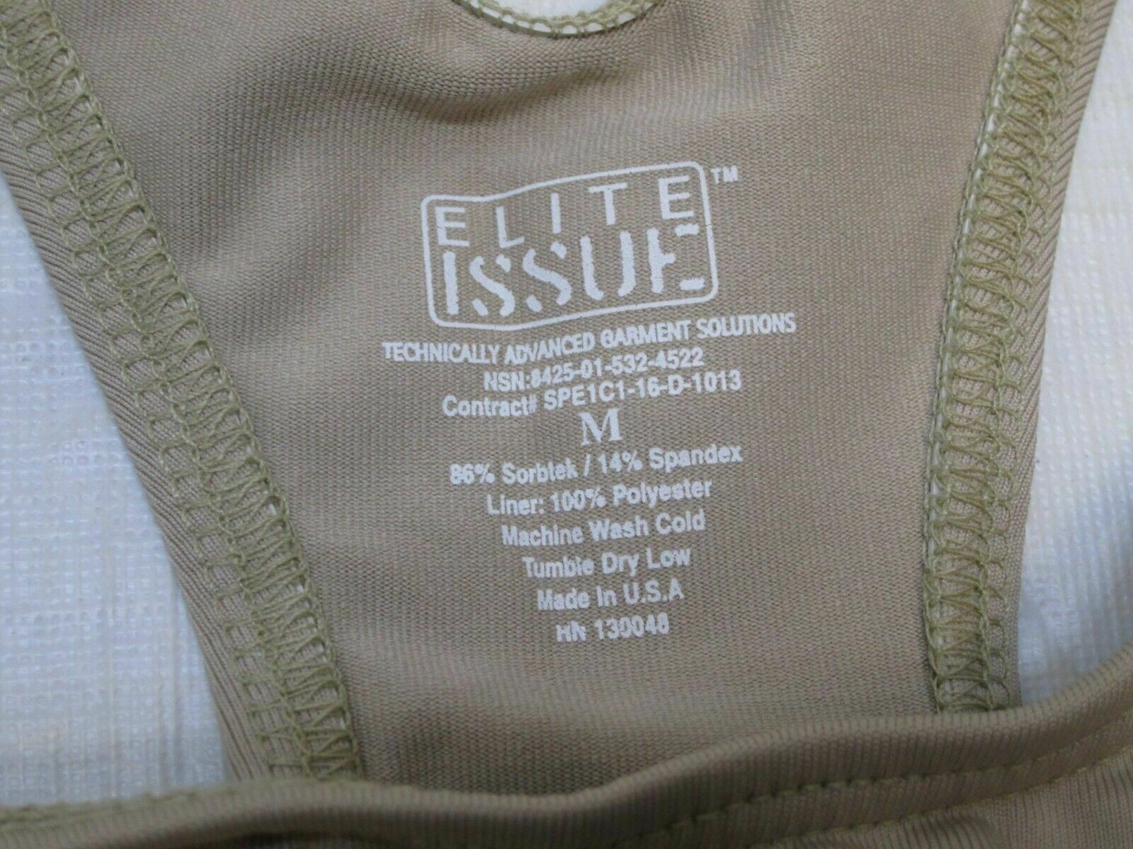 NEW IN BAG MILITARY DESERT TAN TACTICAL SPORTS BRA WOMEN’S MEDIUM ELITE ISSUE